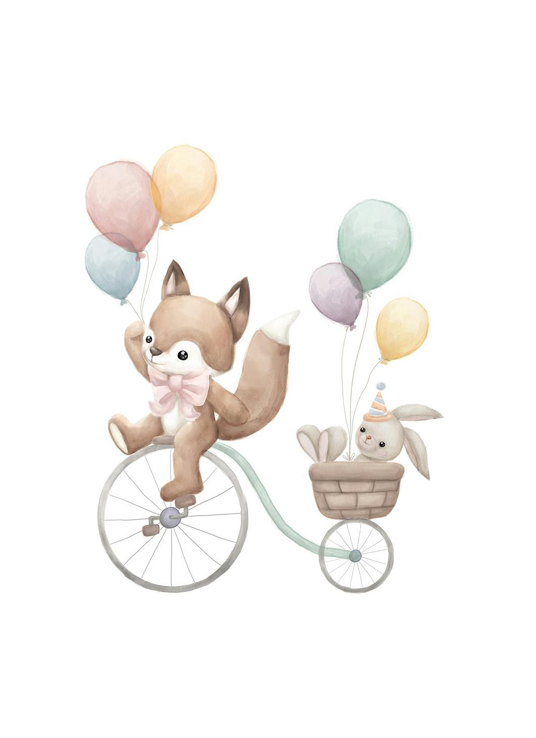 Fietsvriendjesposter (21x30 cm) - Poster Store