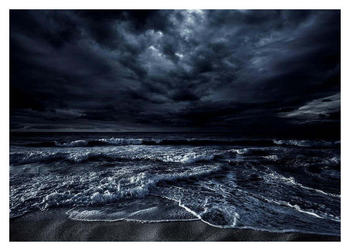 Stormy beach Poster (30x40 cm) - Poster Store