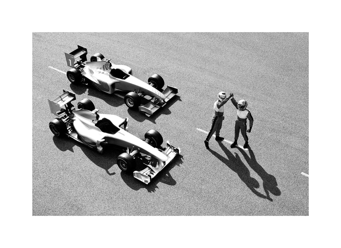 Winnende Race Poster (50x70 cm) - Poster Store