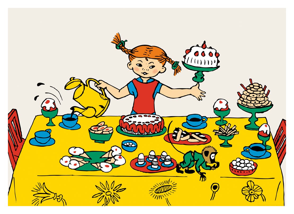 Pippi Pończoszanka i imprezka Plakat (21x30 cm) - Poster Store