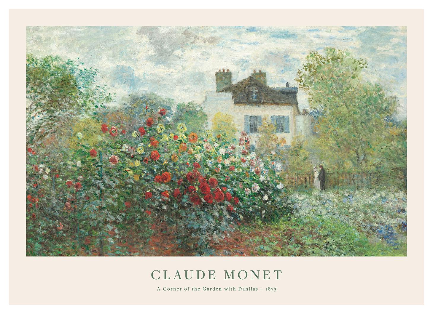 Monet - Narożnik ogrodu z daliami Plakat (30x40 cm) - Poster Store