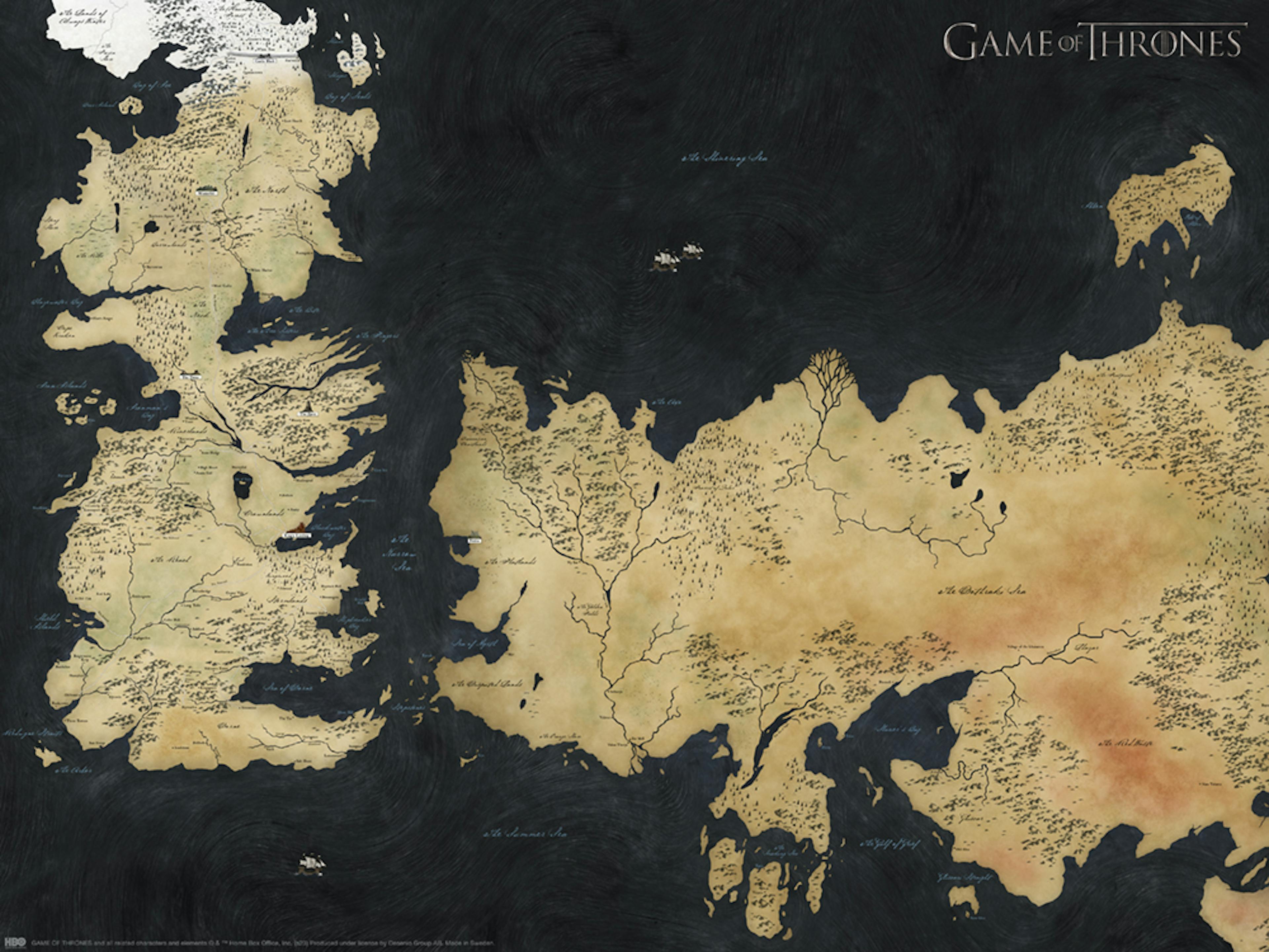 Game of Thrones™ - Westeros Map Poster thumbnail