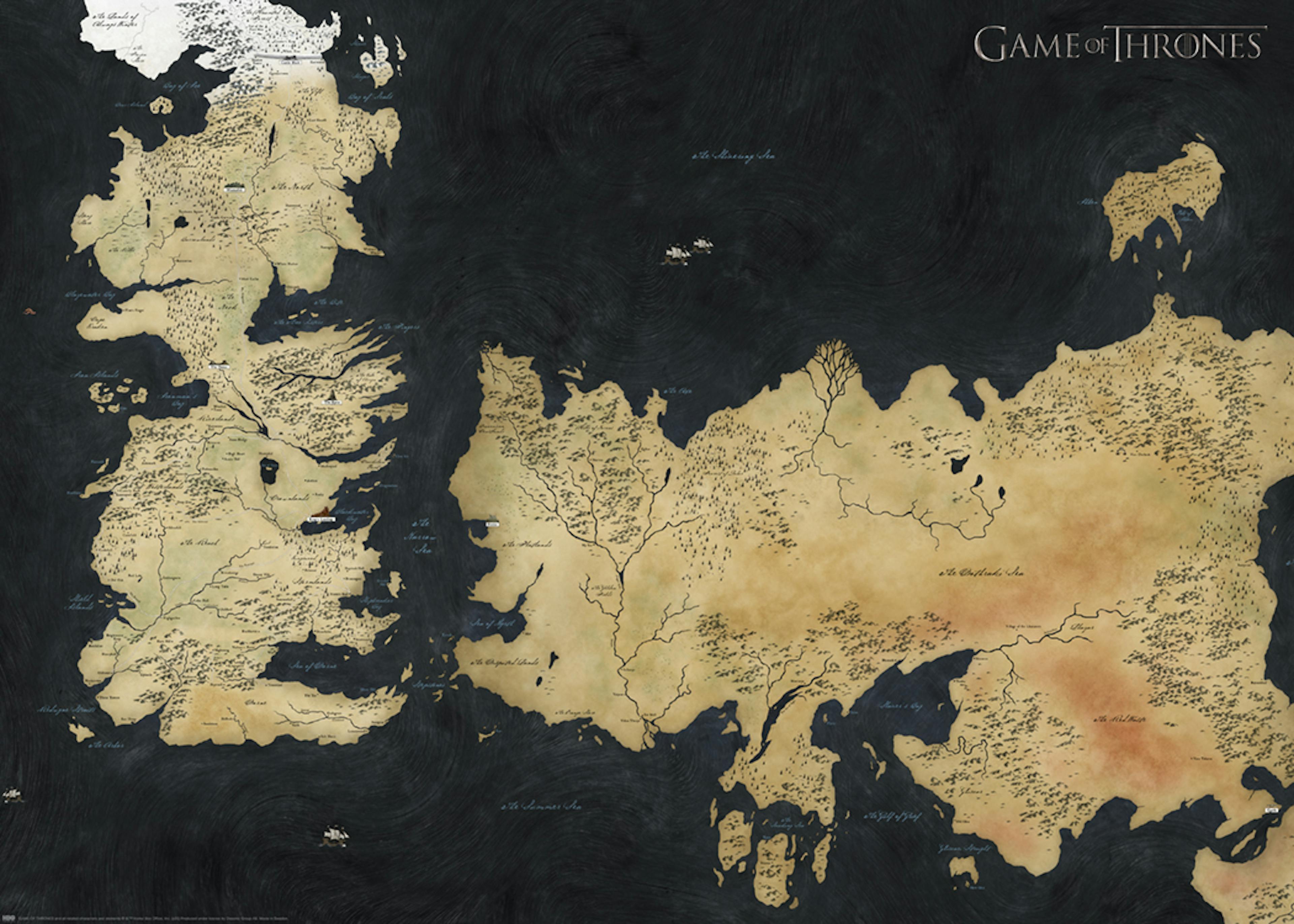 Game of Thrones™ - Westeros Map Affiche 0