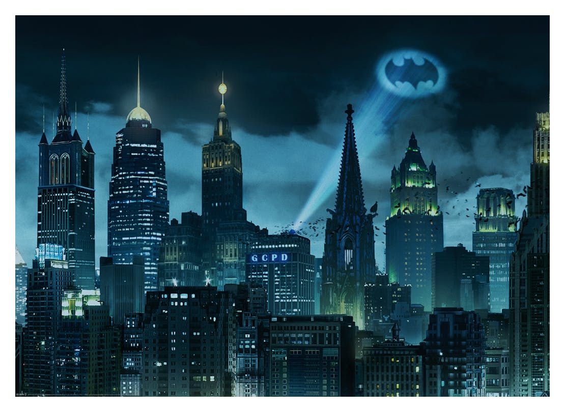 Batman™ - Gotham City Skyline Affiche (30x40 cm) - Poster Store