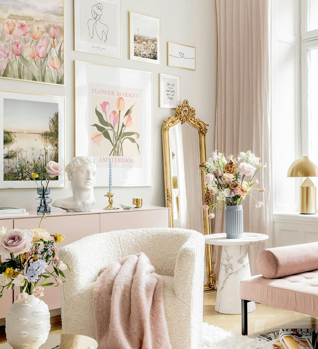 Romantic Spring gallery wall (ONE SIZE) - Poster Store