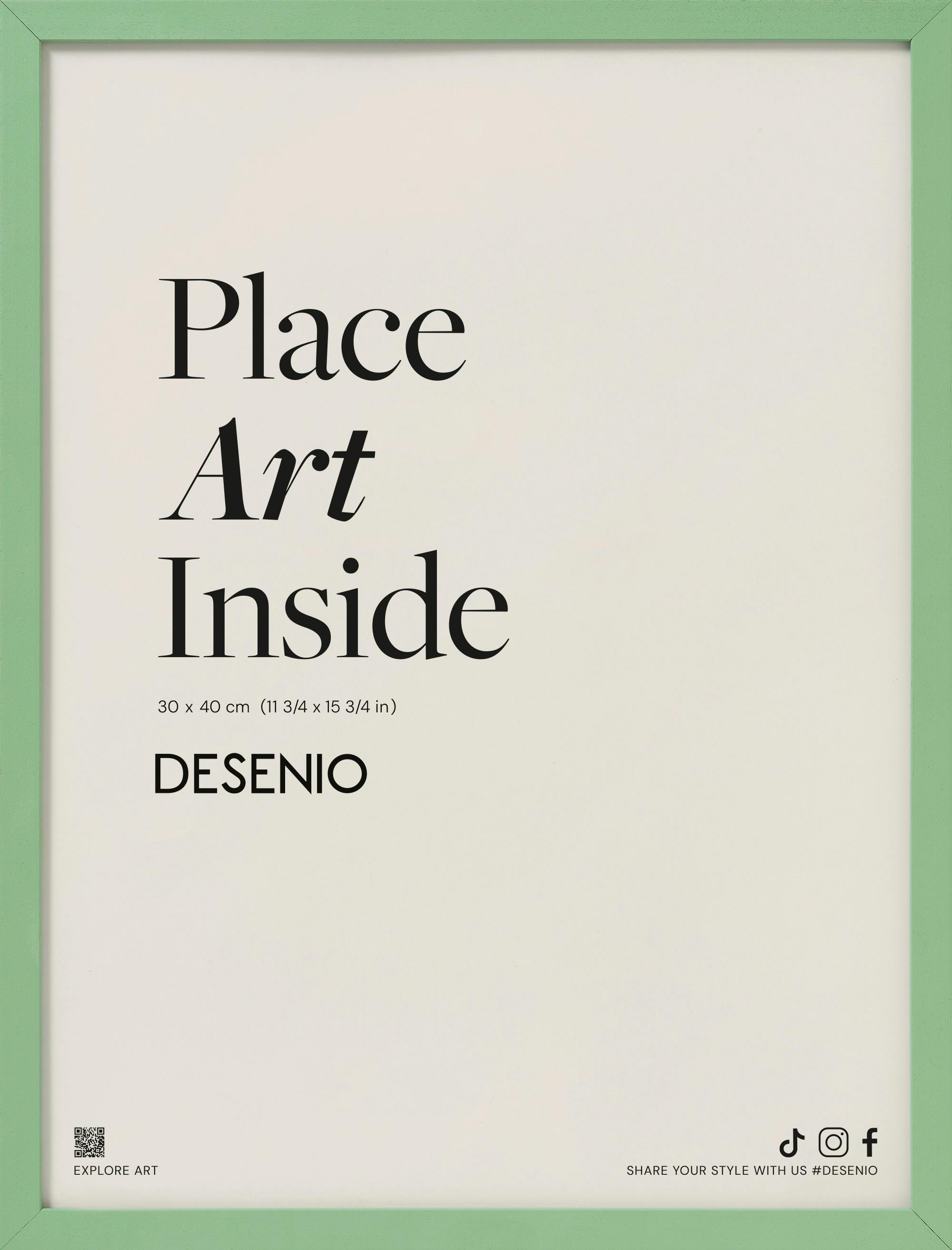 Ein Poster mit dem englischen Text Place Art Inside in Schwarz auf beigem Hintergrund.