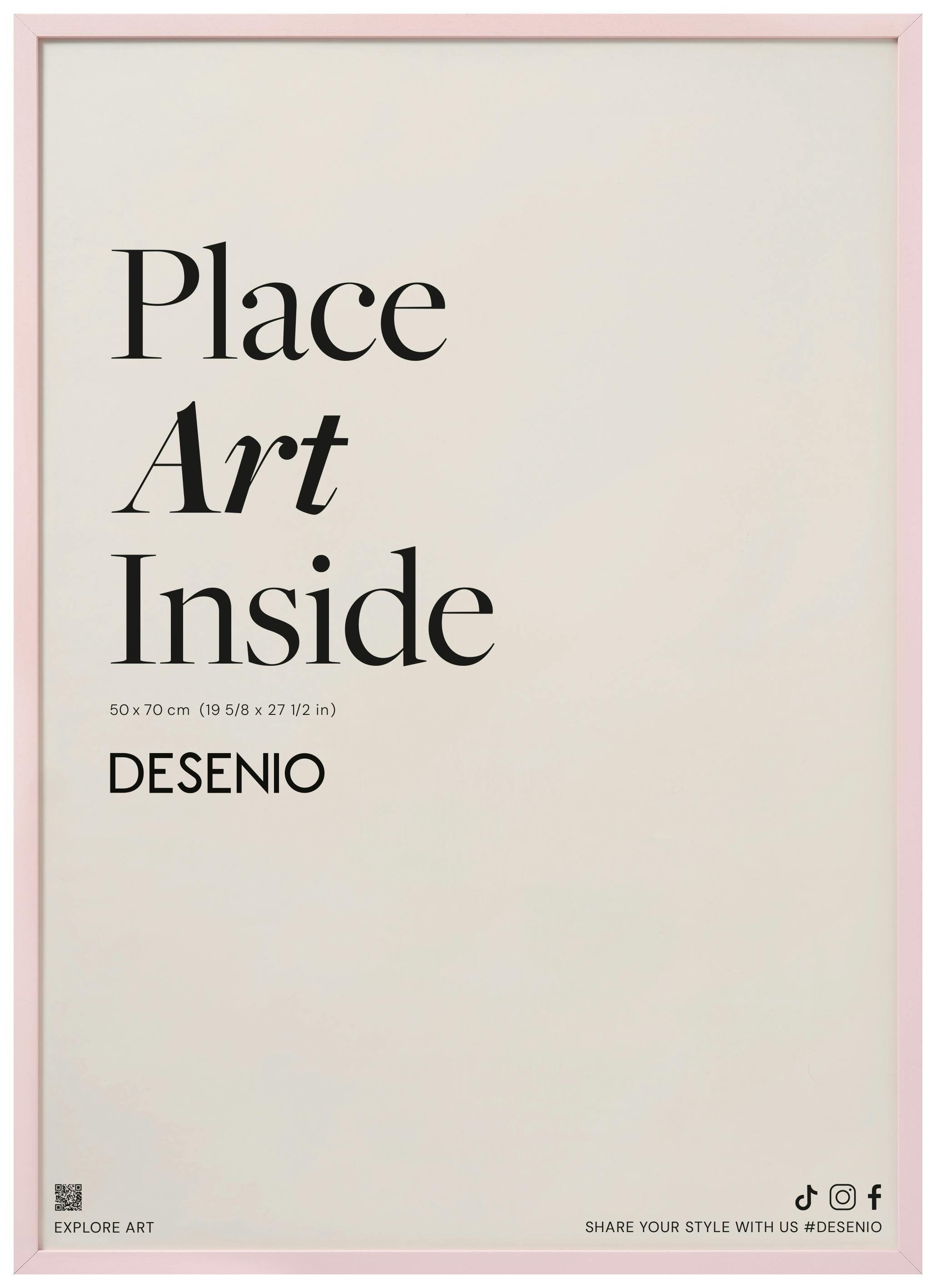 Roze lijst 50x70 cm (50x70 cm) - Poster Store