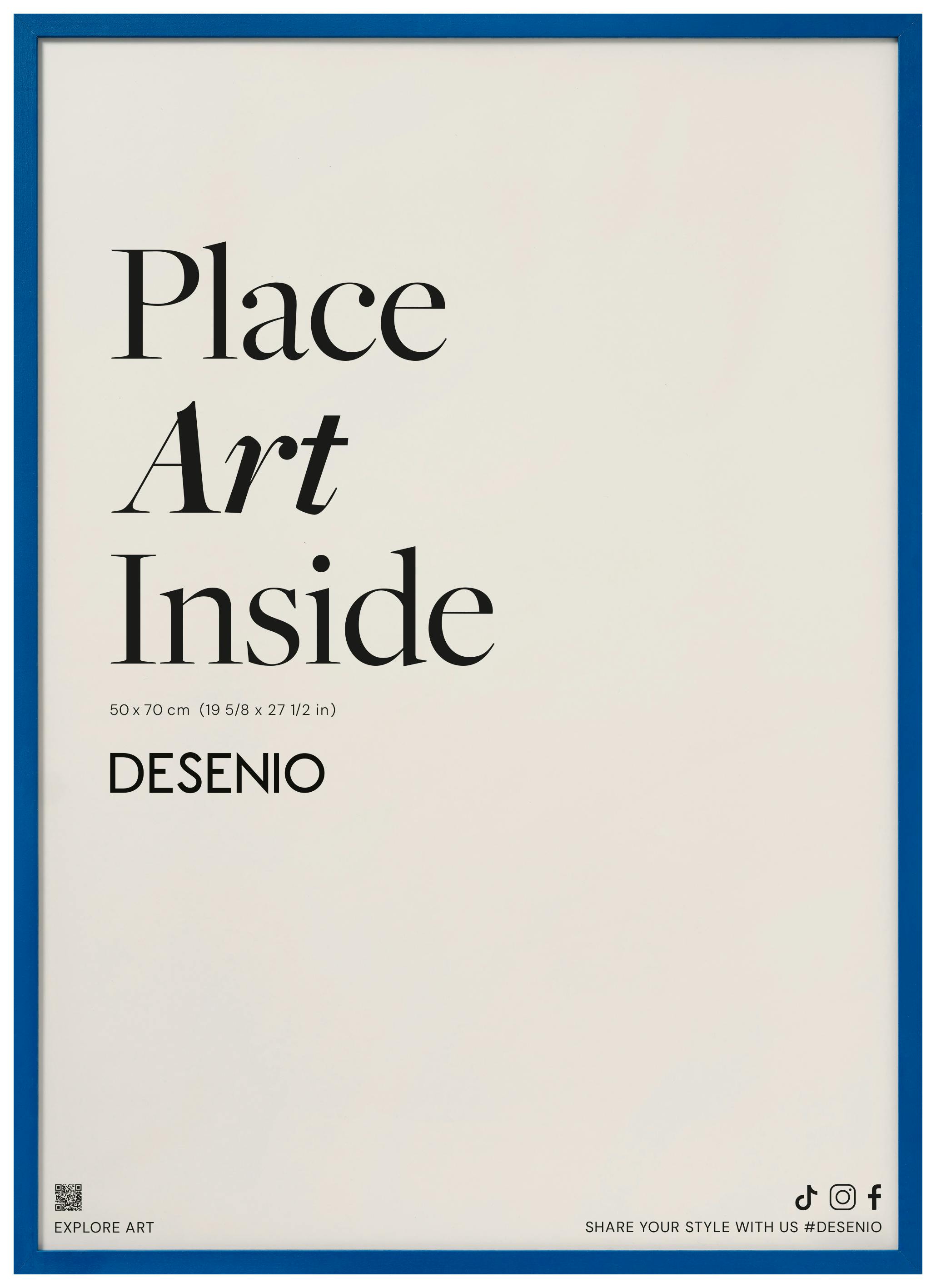 Blue picture frame 50x70 cm (50x70 cm) - Poster Store High Quality Picture Frames