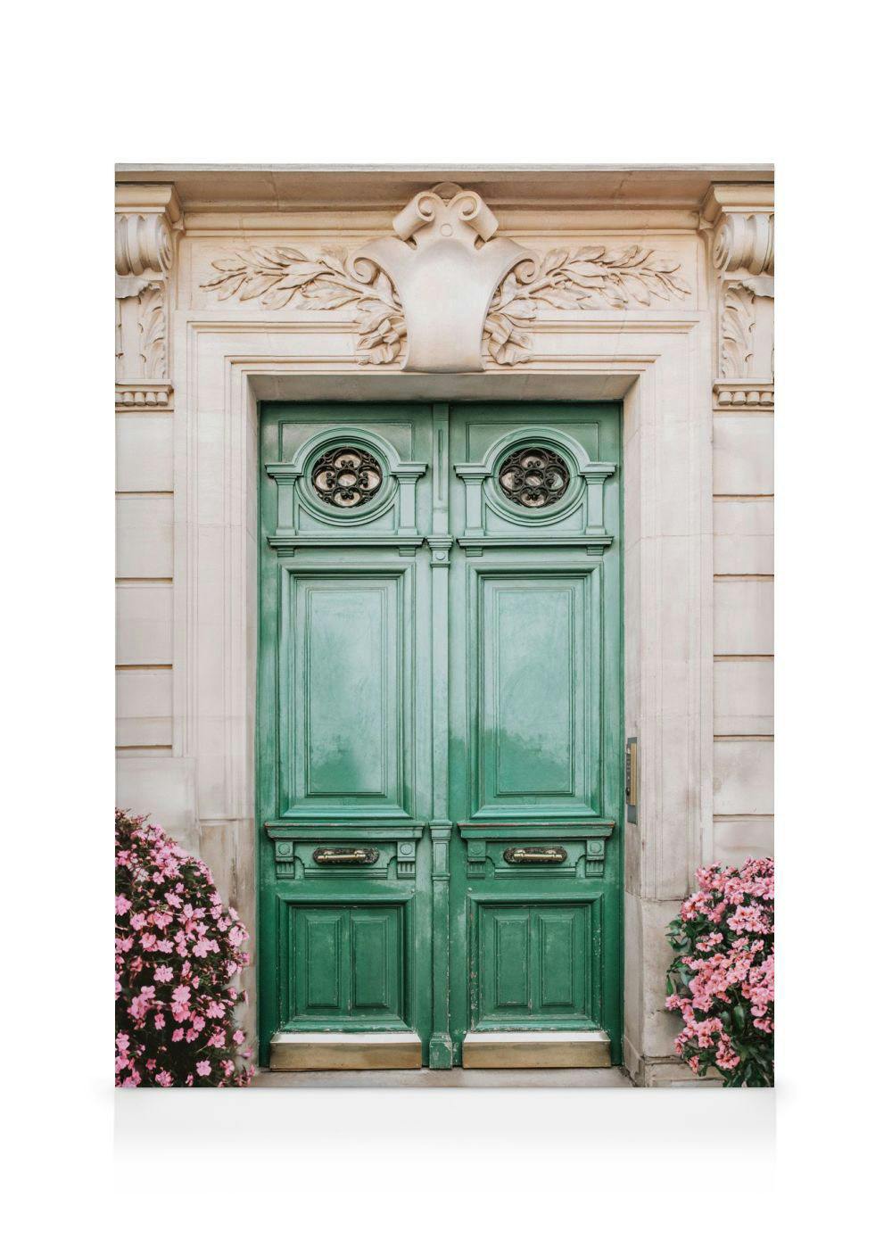 Green Passage Canvas (50x70 cm - Fotolijst Zwart) - Poster Store