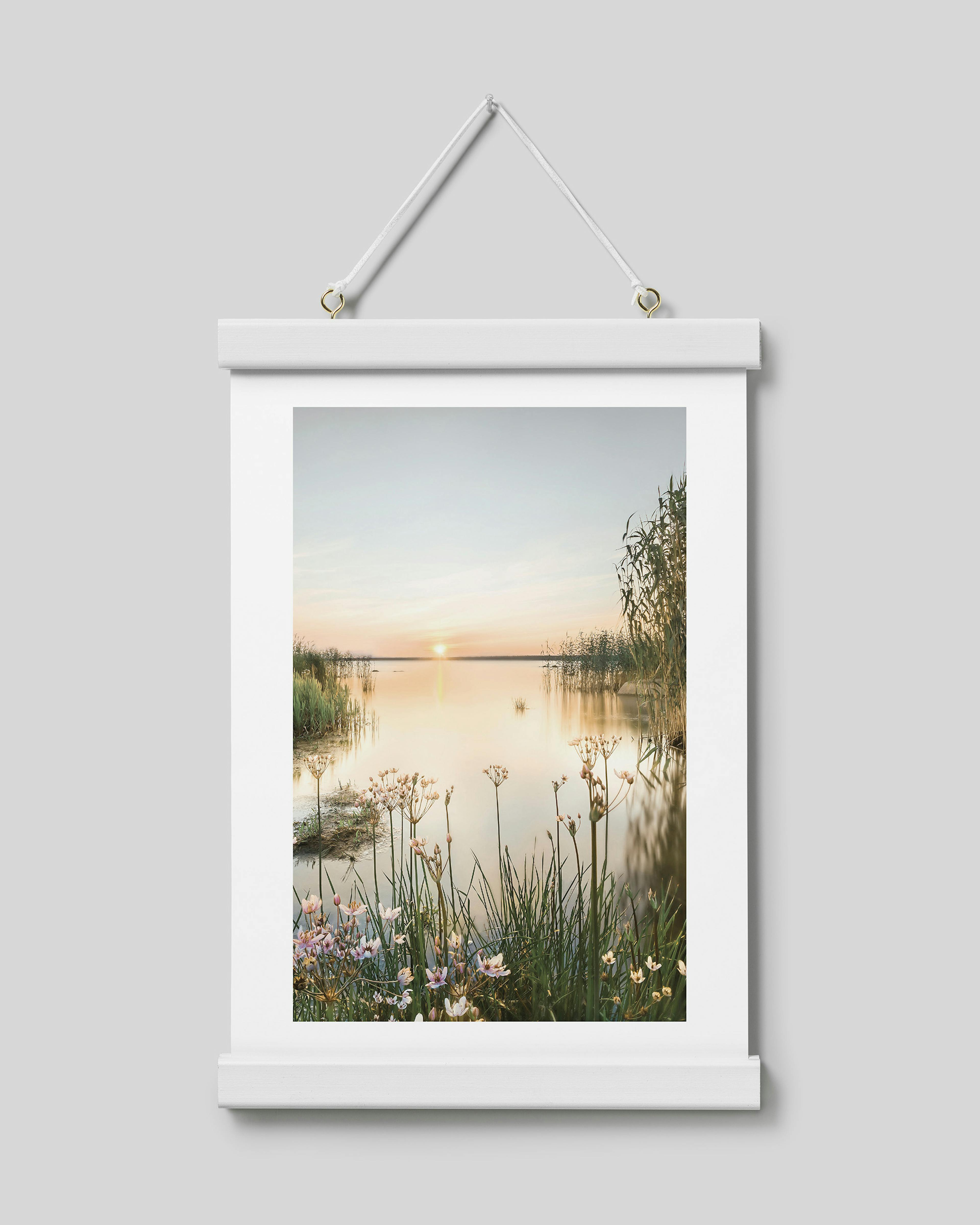 Porte affiche blanc 22 cm, fixation magnétique thumbnail