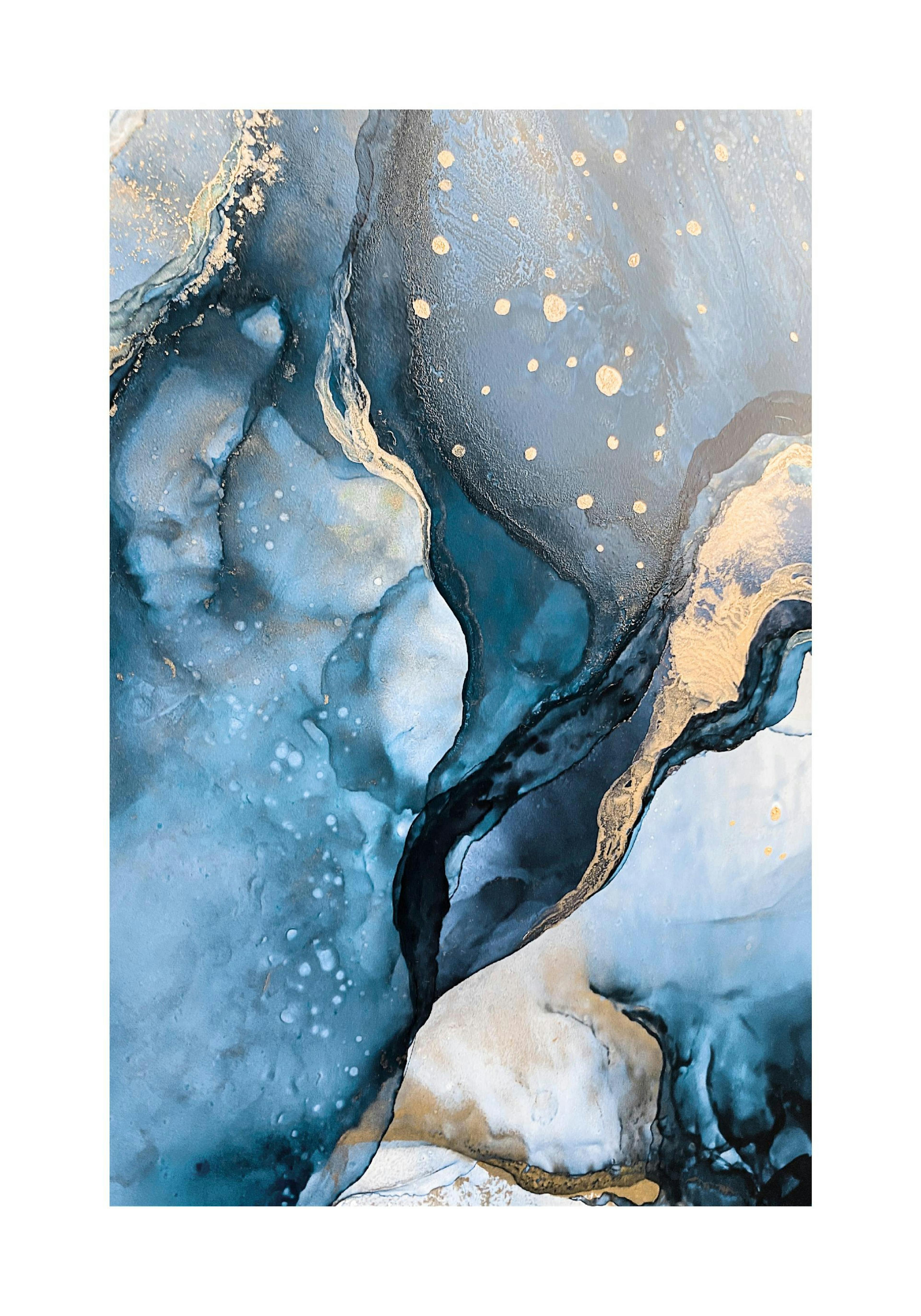 Abstract Blue Watercolour No1 Poster thumbnail