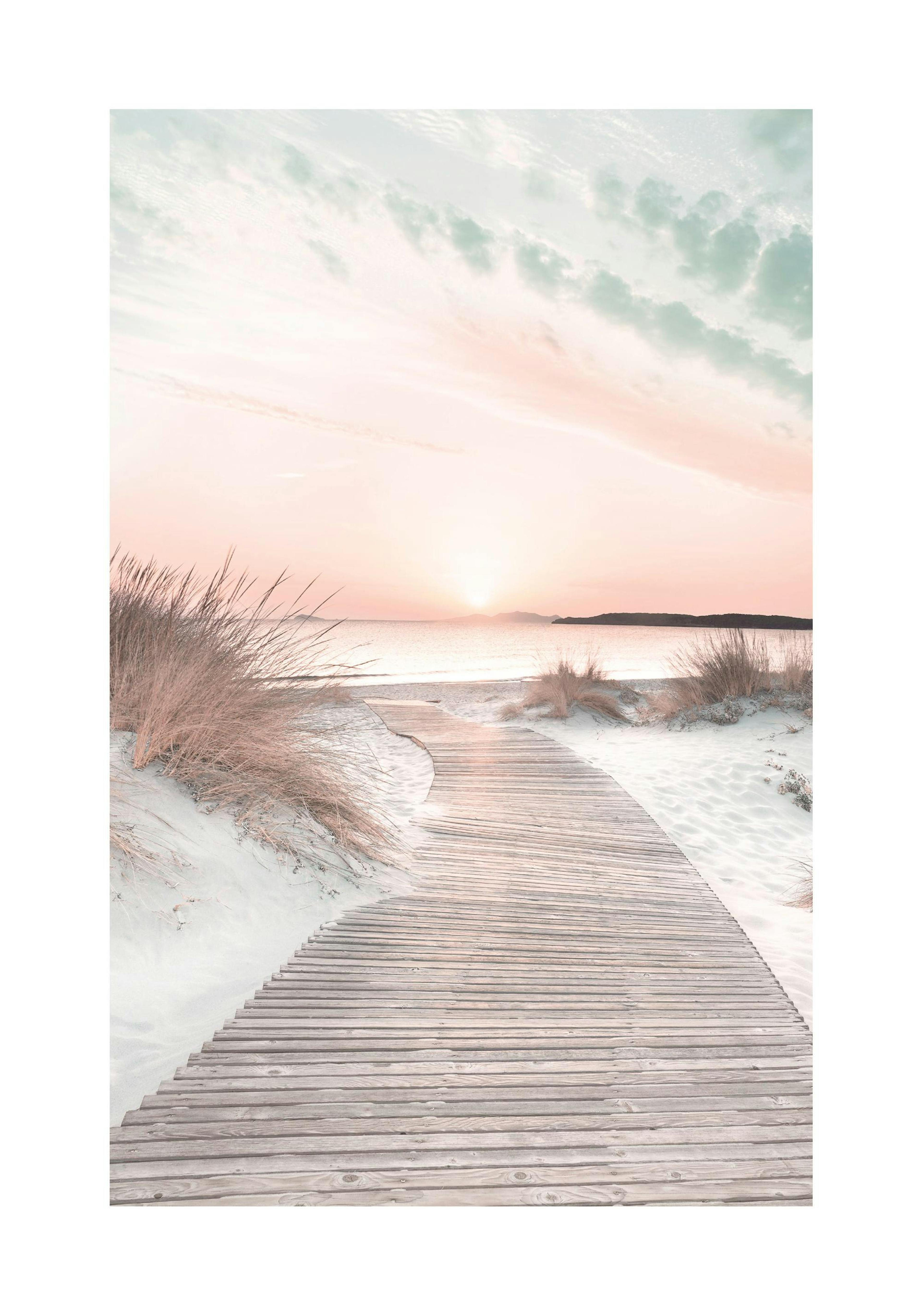 Sunset Beach Path Poster thumbnail