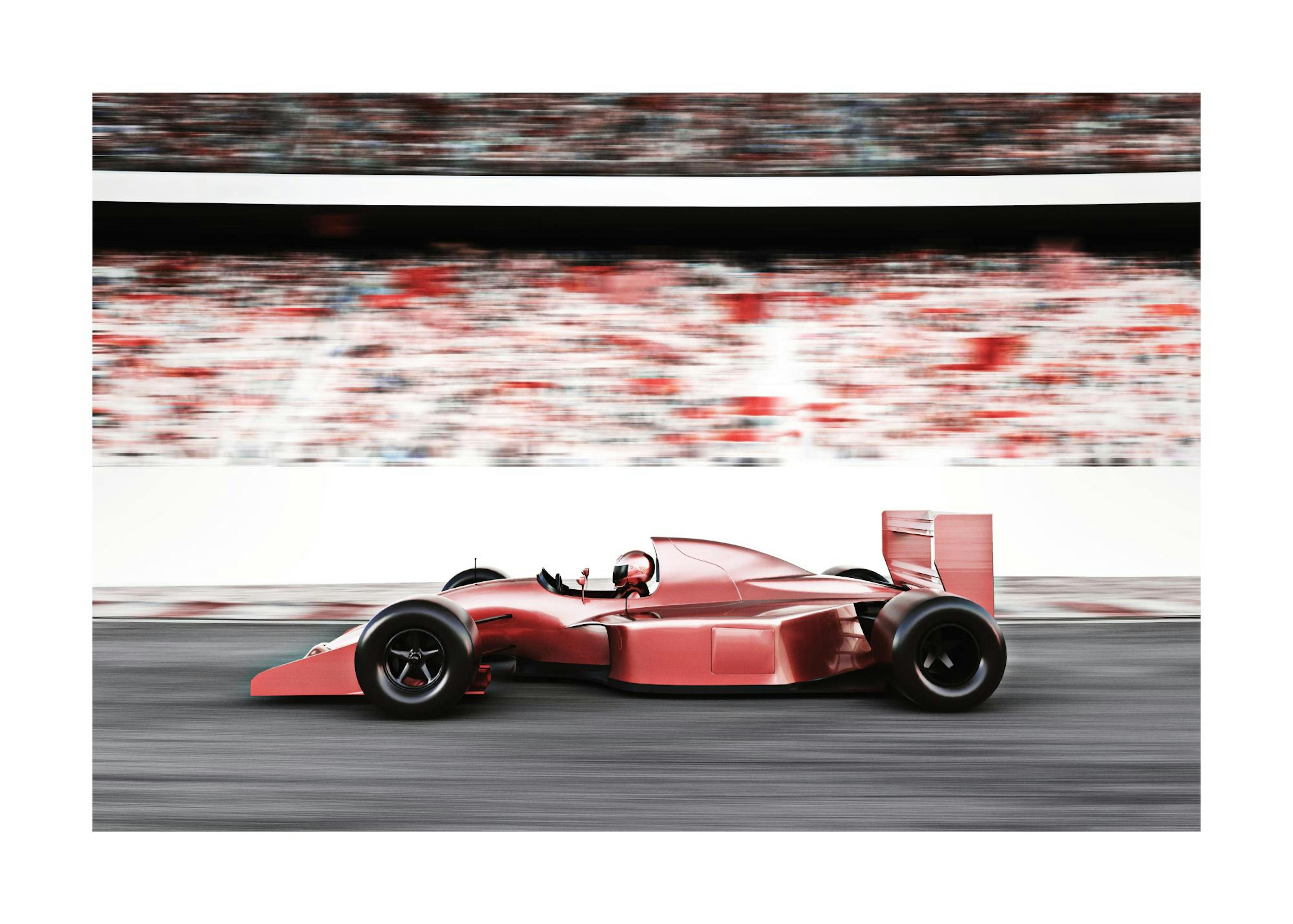 Red Race Car Poster thumbnail