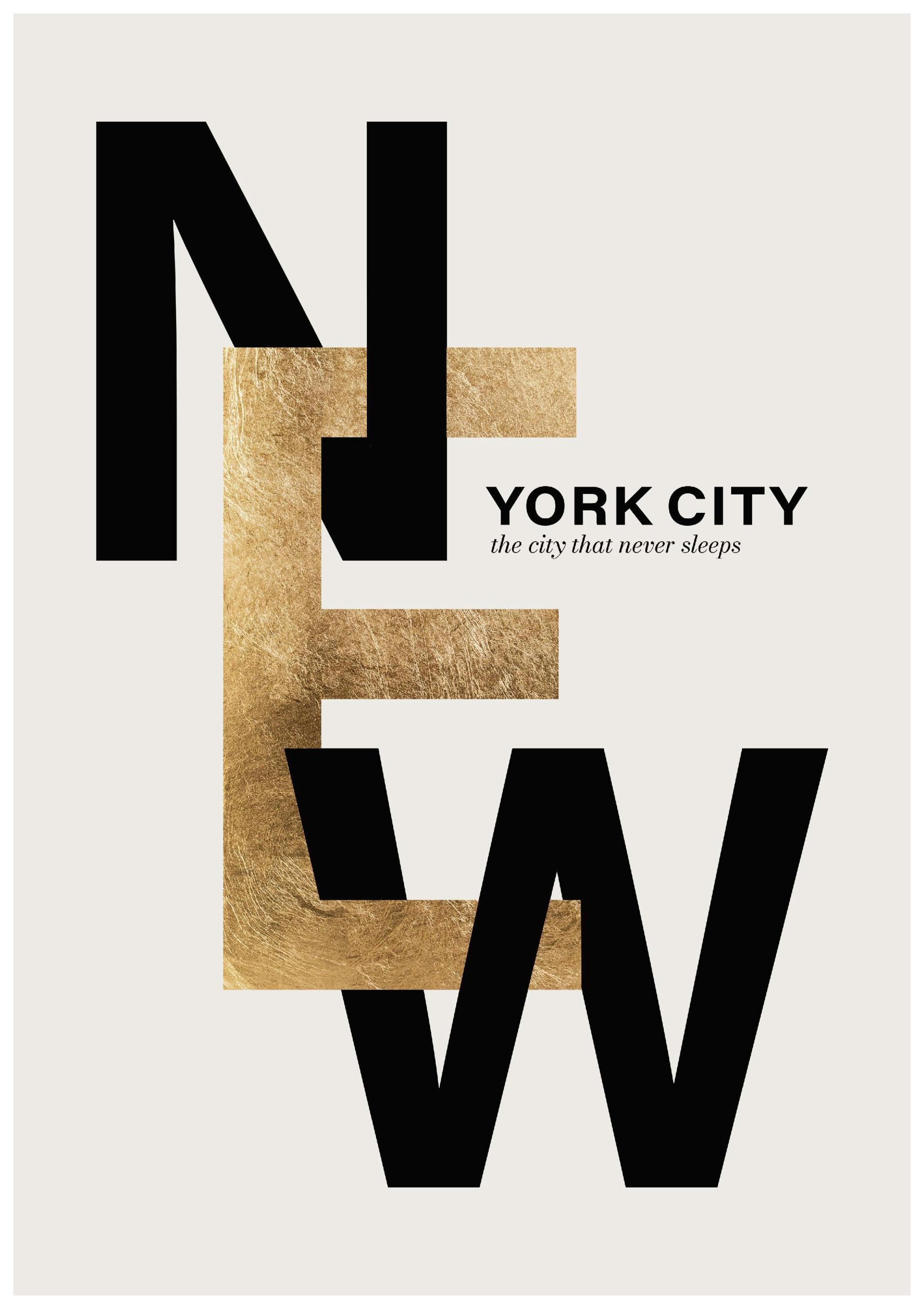 Poster typographique NYC (30x40 cm) - Poster Store