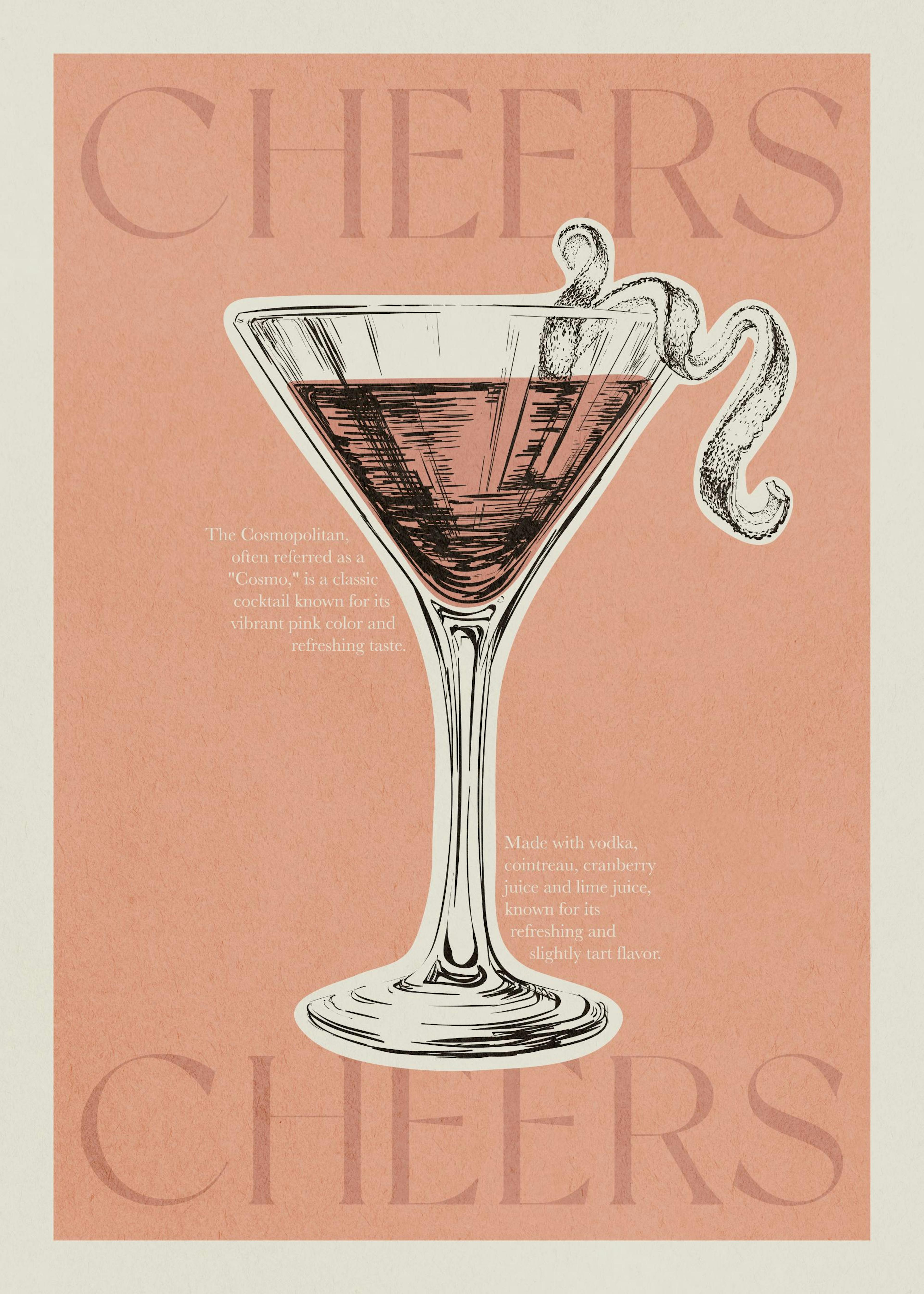Cheers Cosmopolitan Poster 0