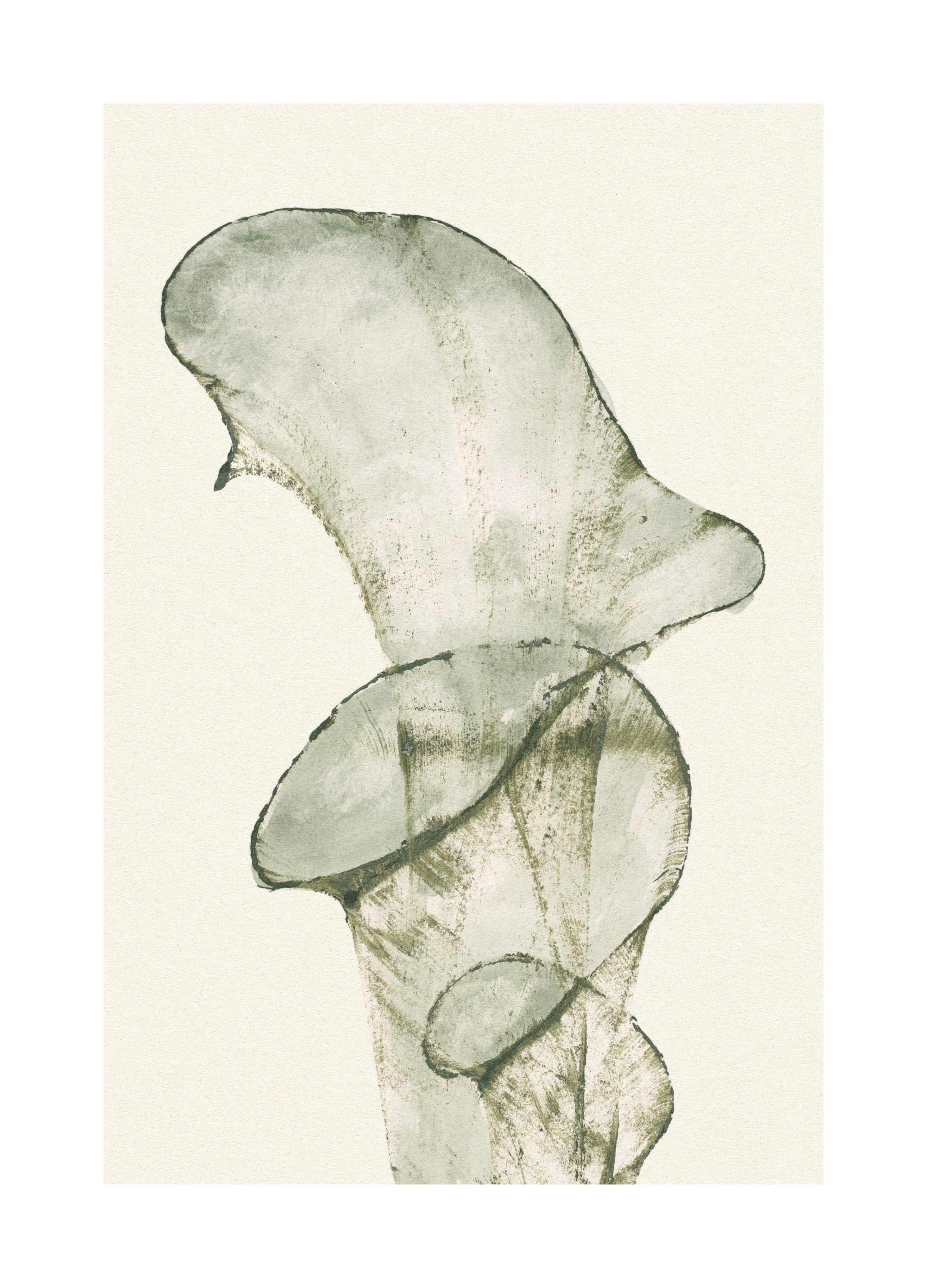 Abstracte, groene botanische poster (30x40 cm) - Poster Store