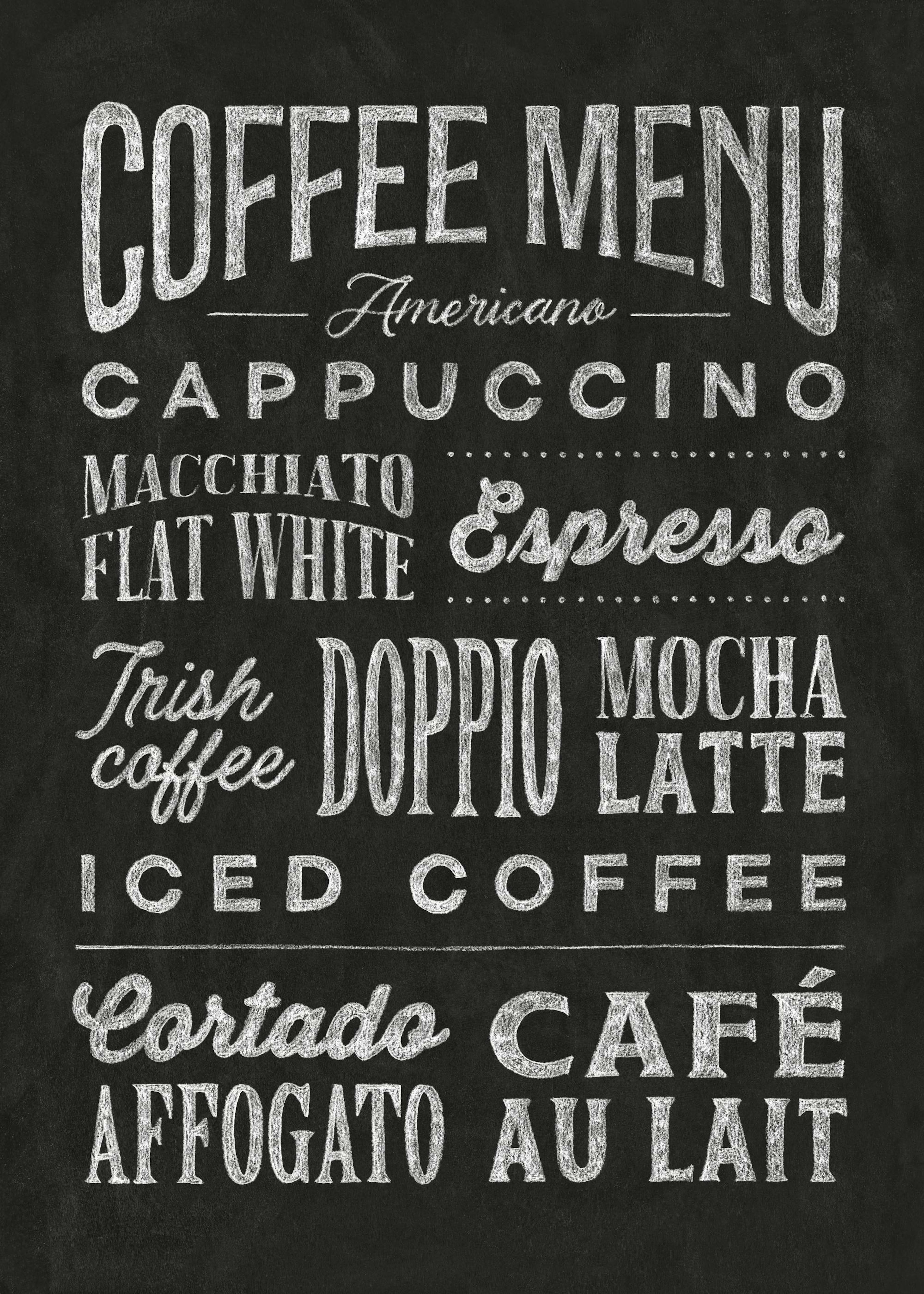Poster Menu del Caffè 0