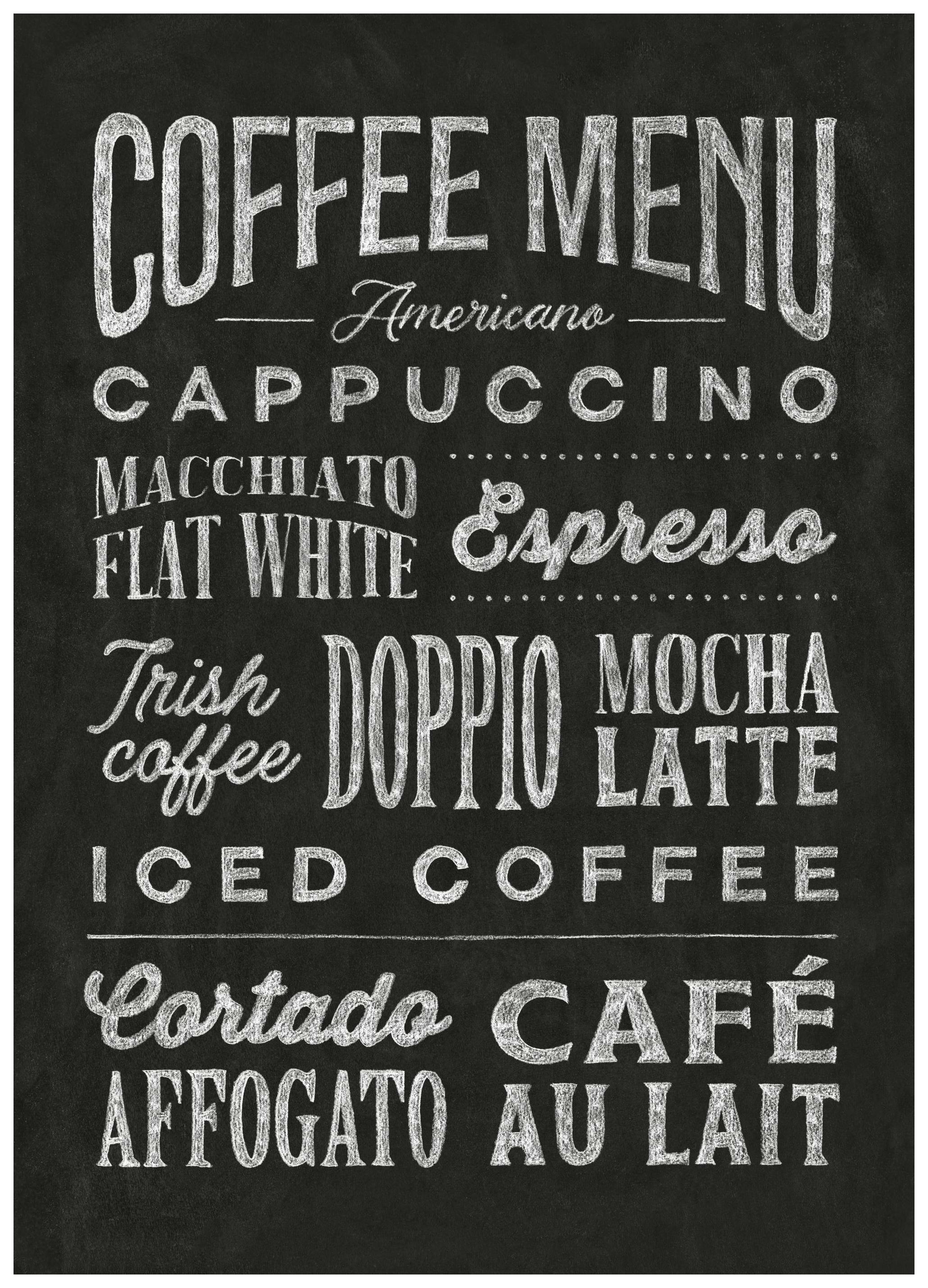 Koffiemenu Poster (30x40 cm) - Poster Store