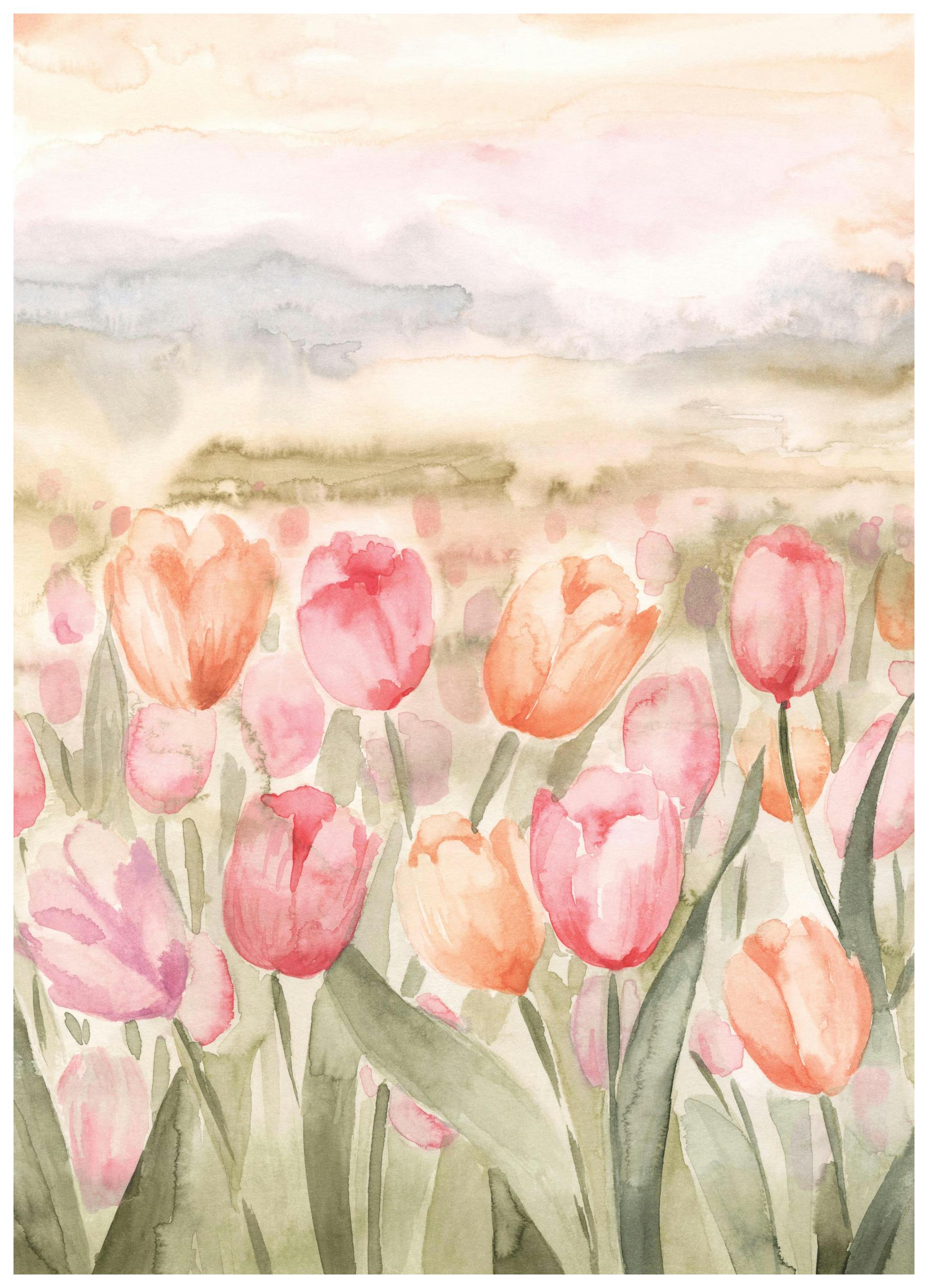 Aquarel Tulpen Poster (30x40 cm) - Poster Store