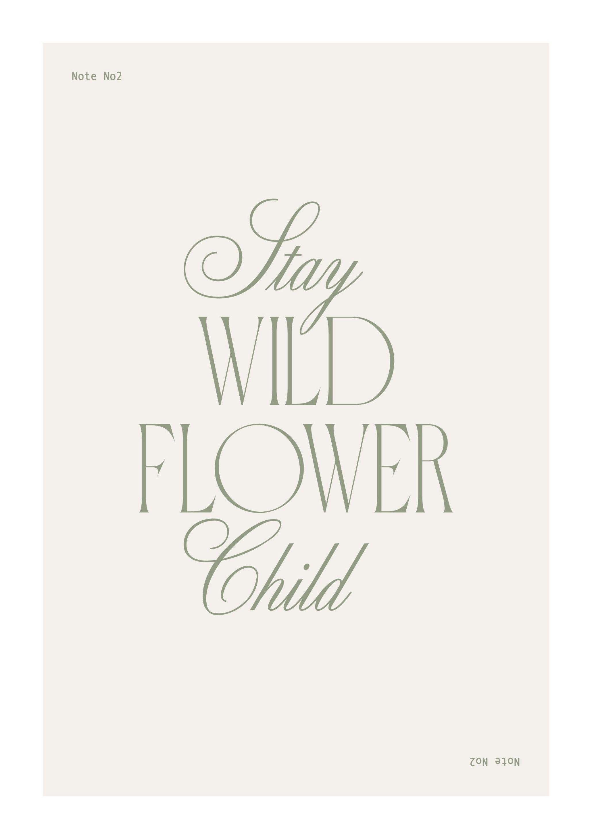 Blijf Wild Bloemenkind Poster (30x40 cm) - Poster Store