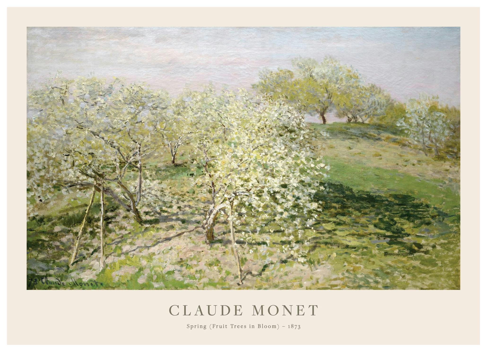 Prints Monet - Spring (Fruit Trees in Bloom) Poster (30x40 cm) - Poster Store