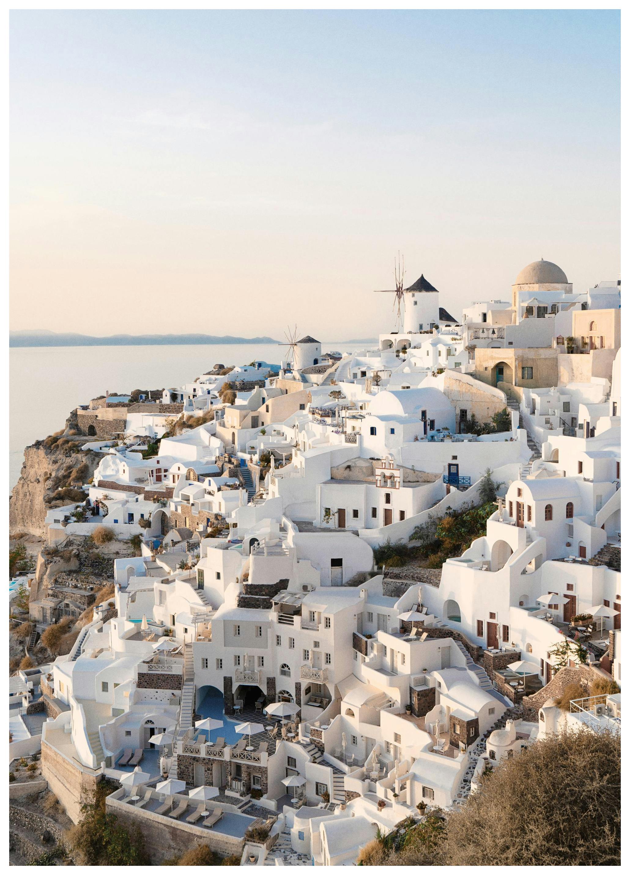 Santorini Stadsposter (30x40 cm) - Poster Store