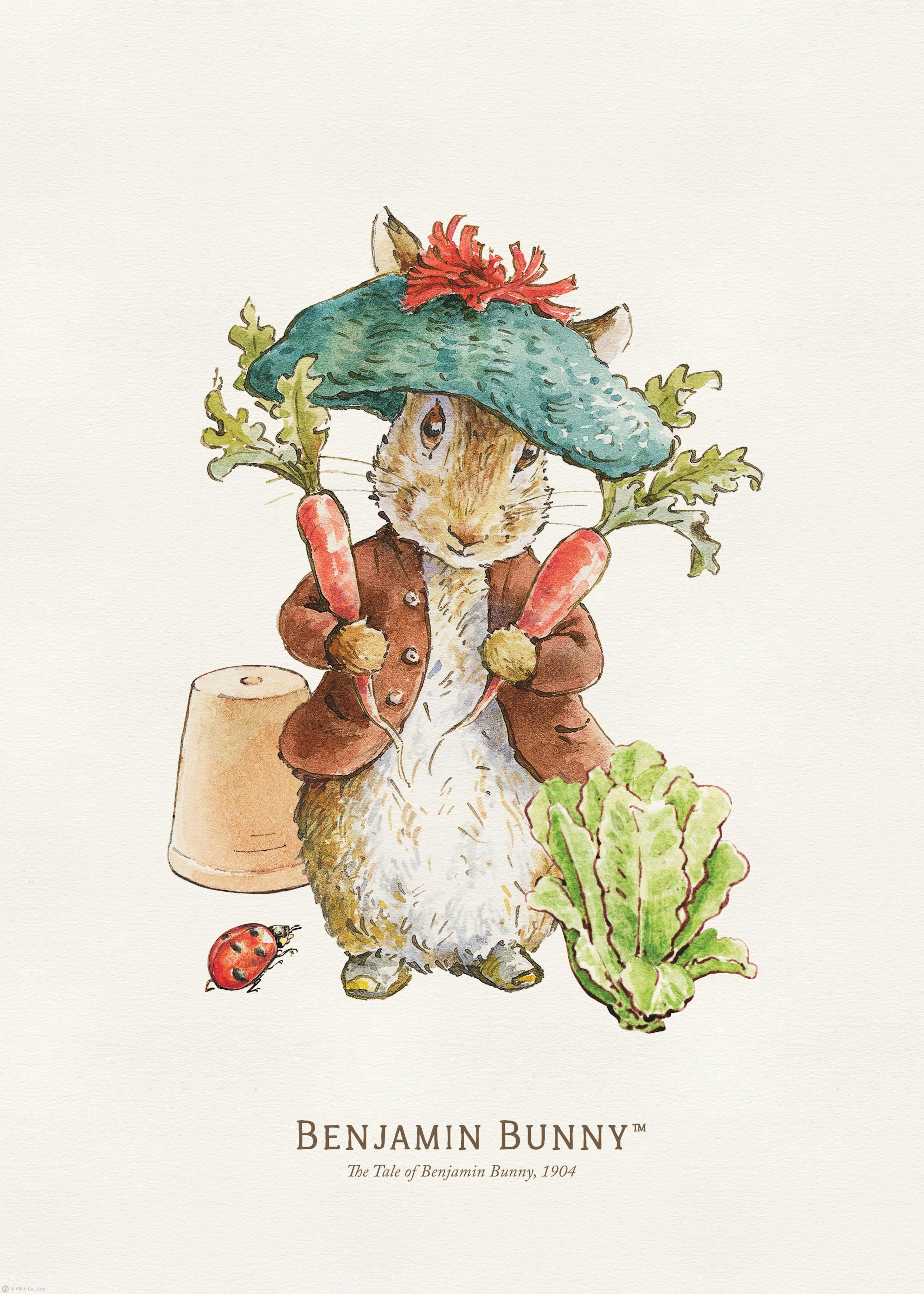 Peter Rabbit - Benjamin Bunny Illustration Plakat 0