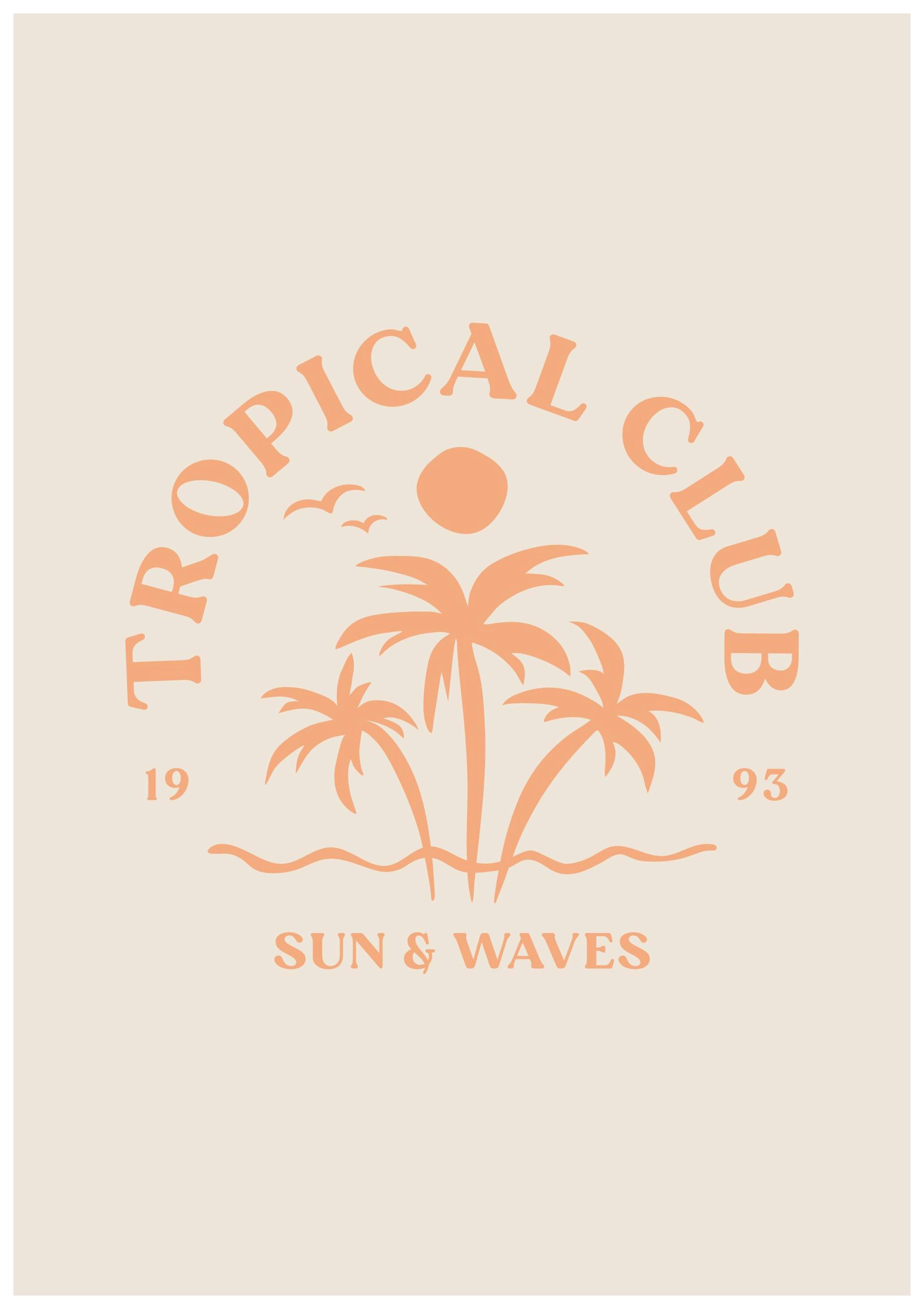 Tropisk Klubbplakat (21x30 cm) - Poster Store