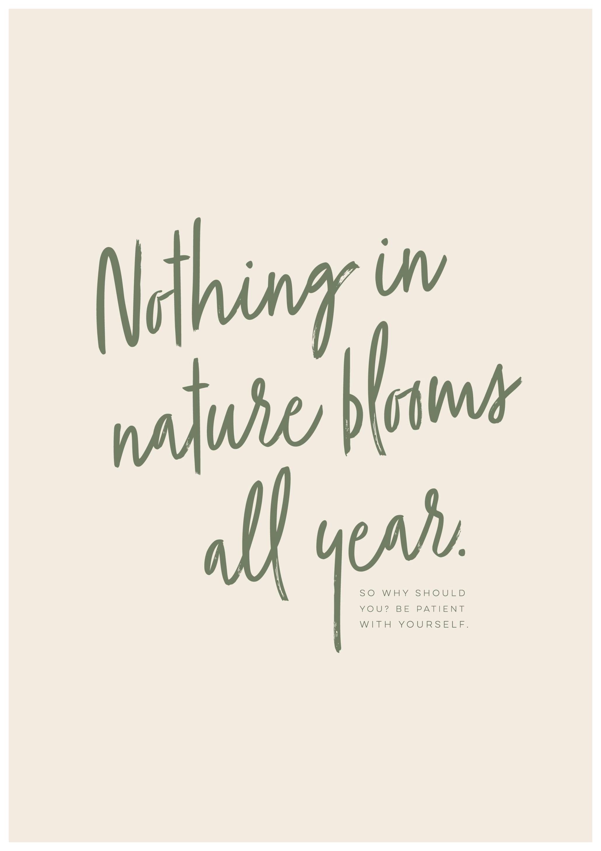 Niets Bloeit Het Hele Jaar Door Poster (21x30 cm) - Poster Store