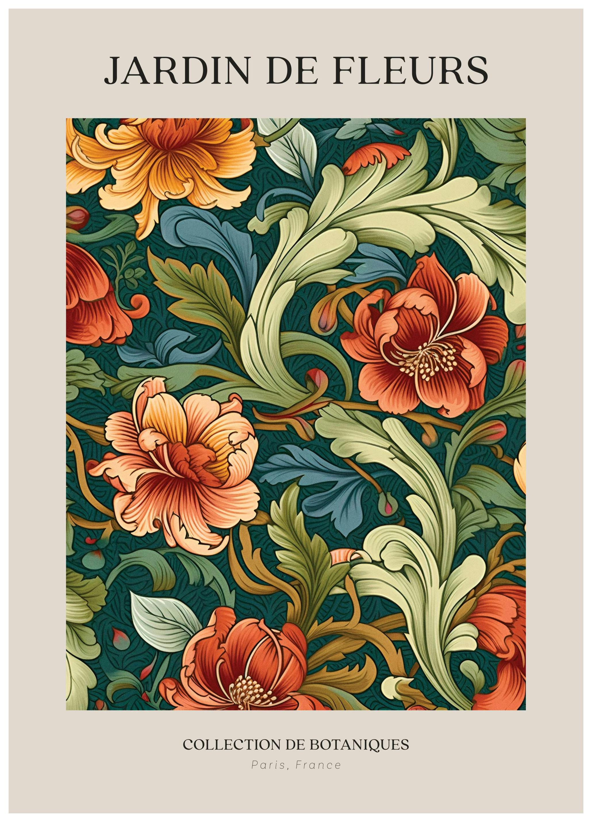 Jardin de Fleurs No1 Poster (50x70 cm) - Poster Store