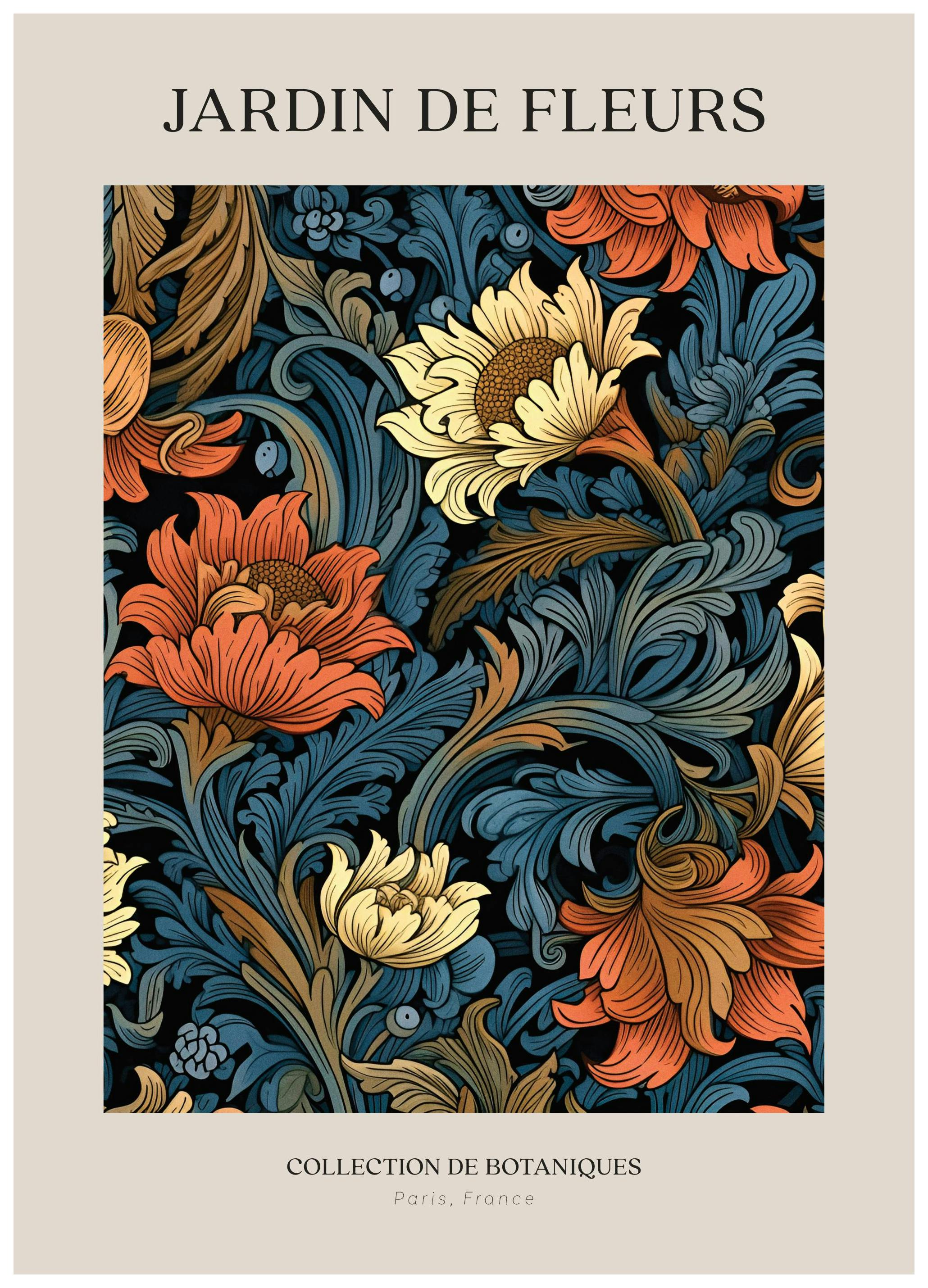 Jardin de Fleurs No2 Poster (50x70 cm) - Poster Store