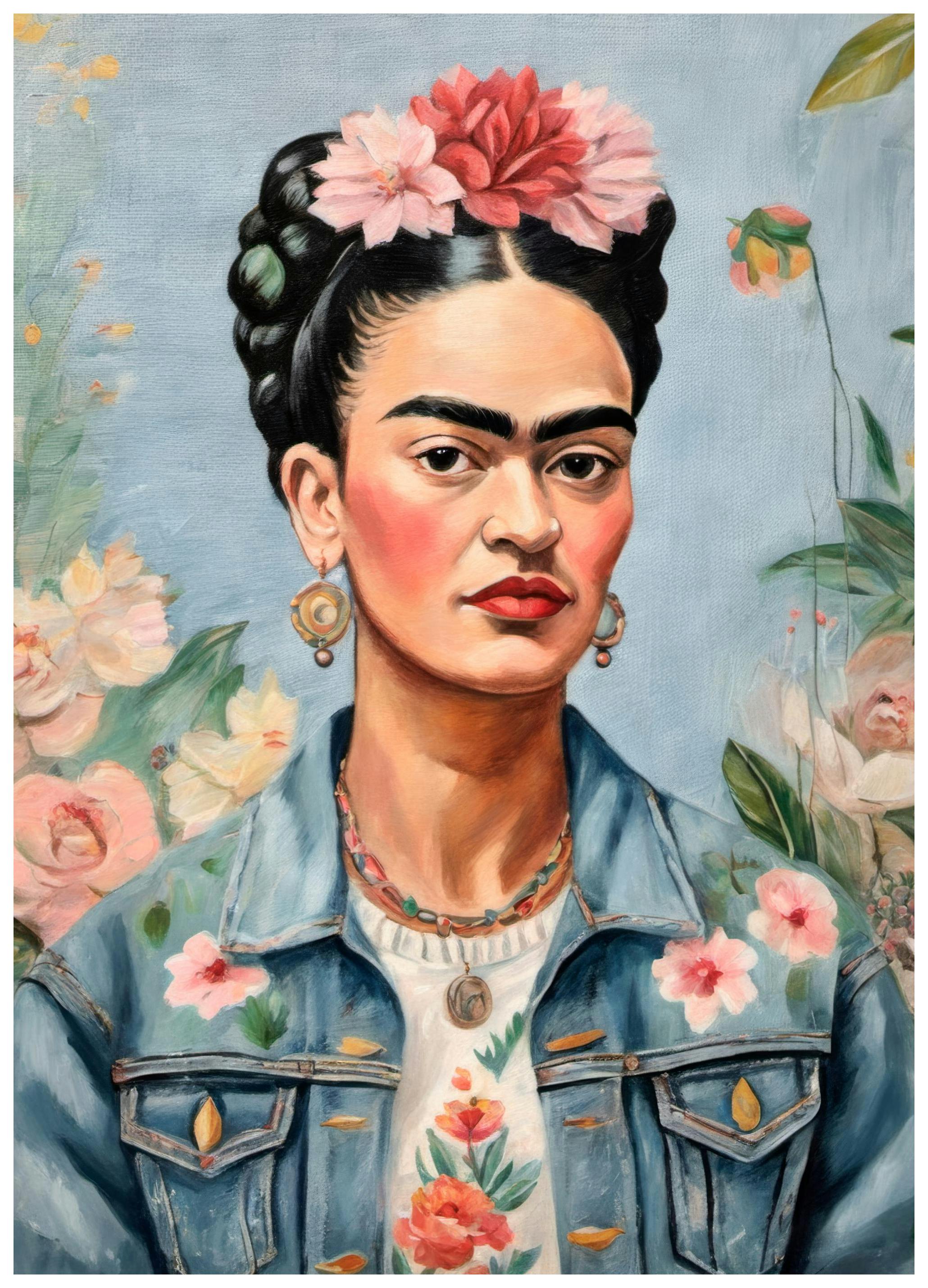 Prints Frida Kahlo in Jeans Poster (30x40 cm) - Poster Store