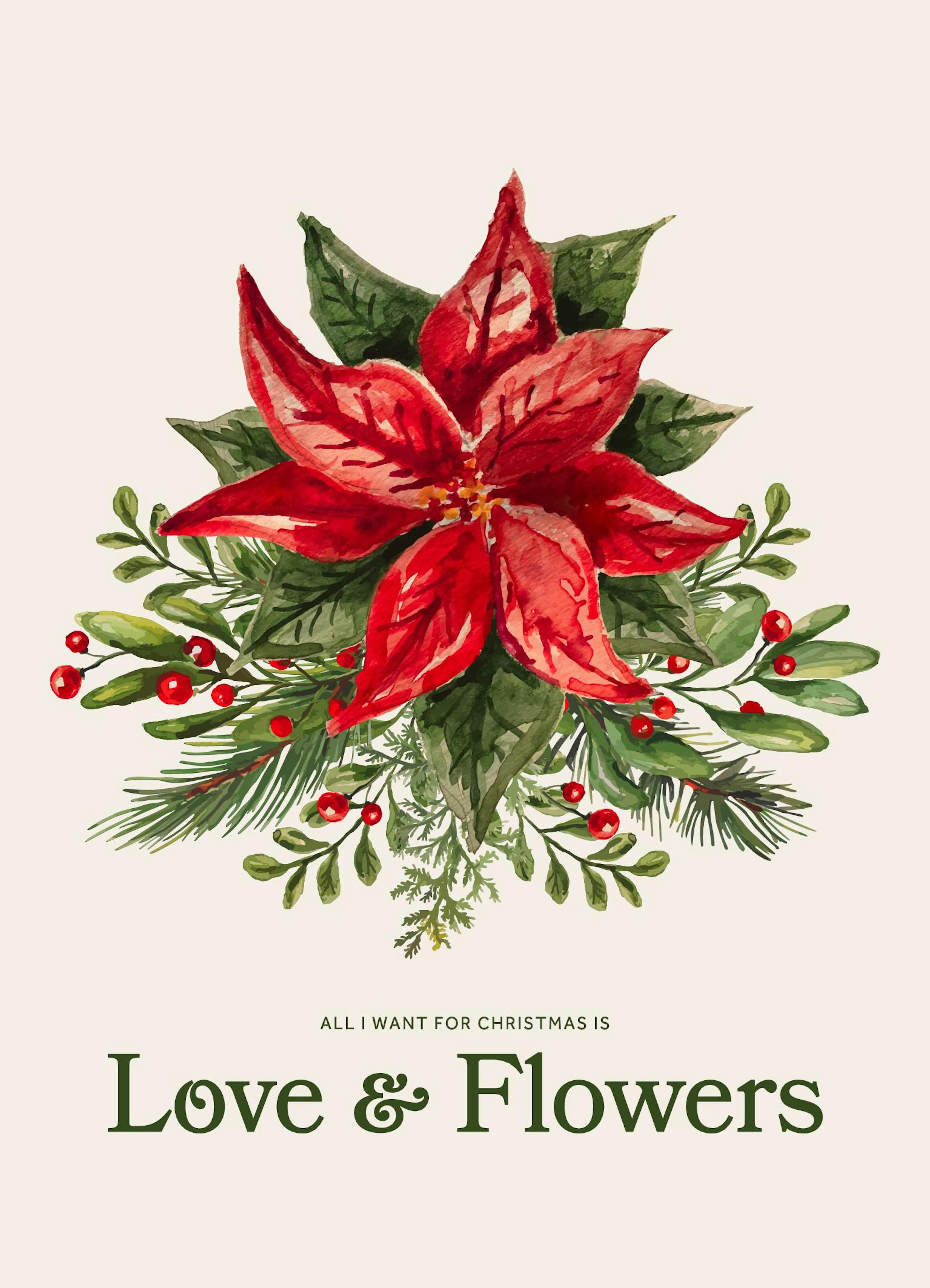 Love and Flowers for Christmas Poster thumbnail