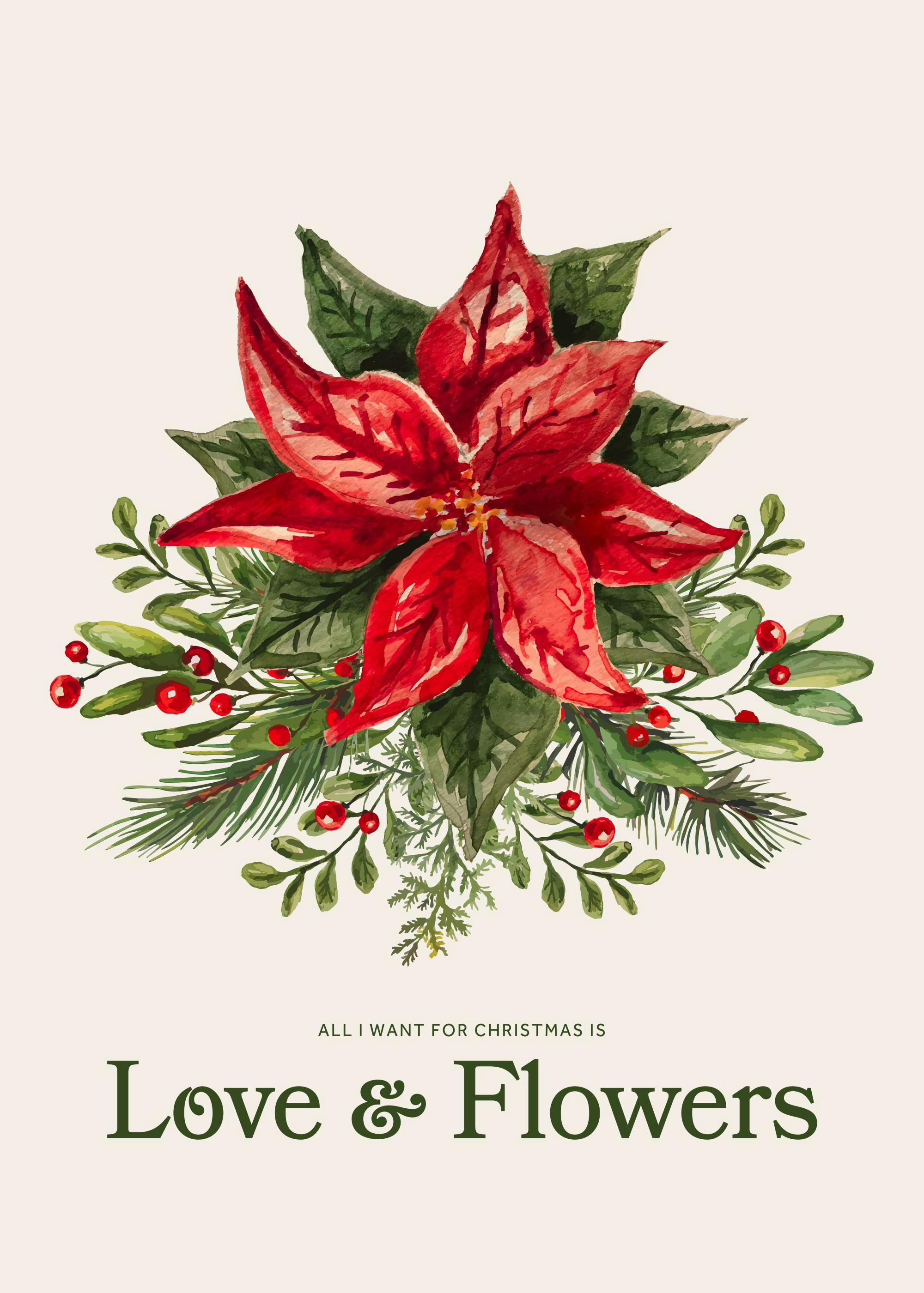 Love and Flowers for Christmas Poster 0