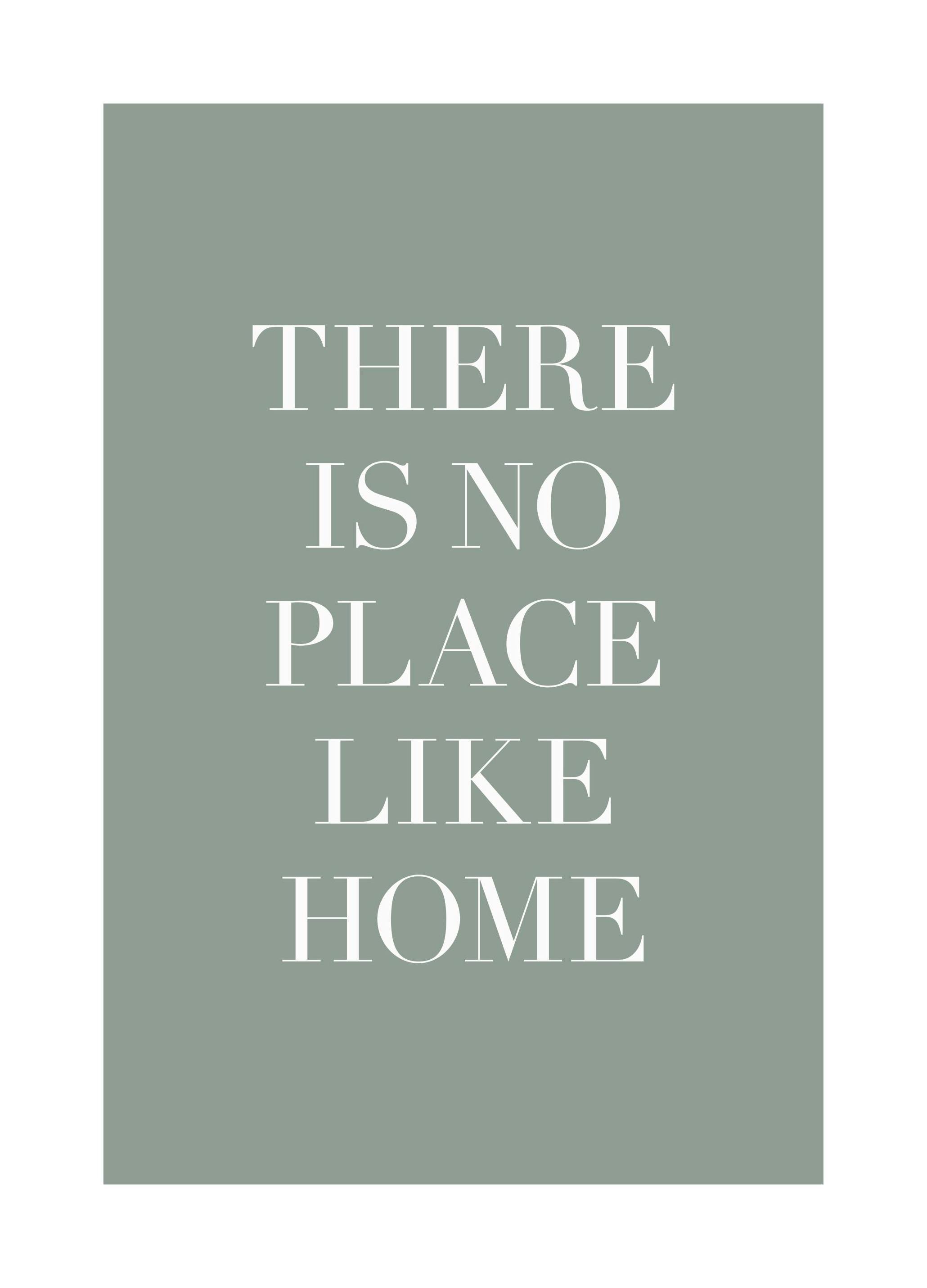 No Place Like Home Plakat (21x30 cm) - Poster Store