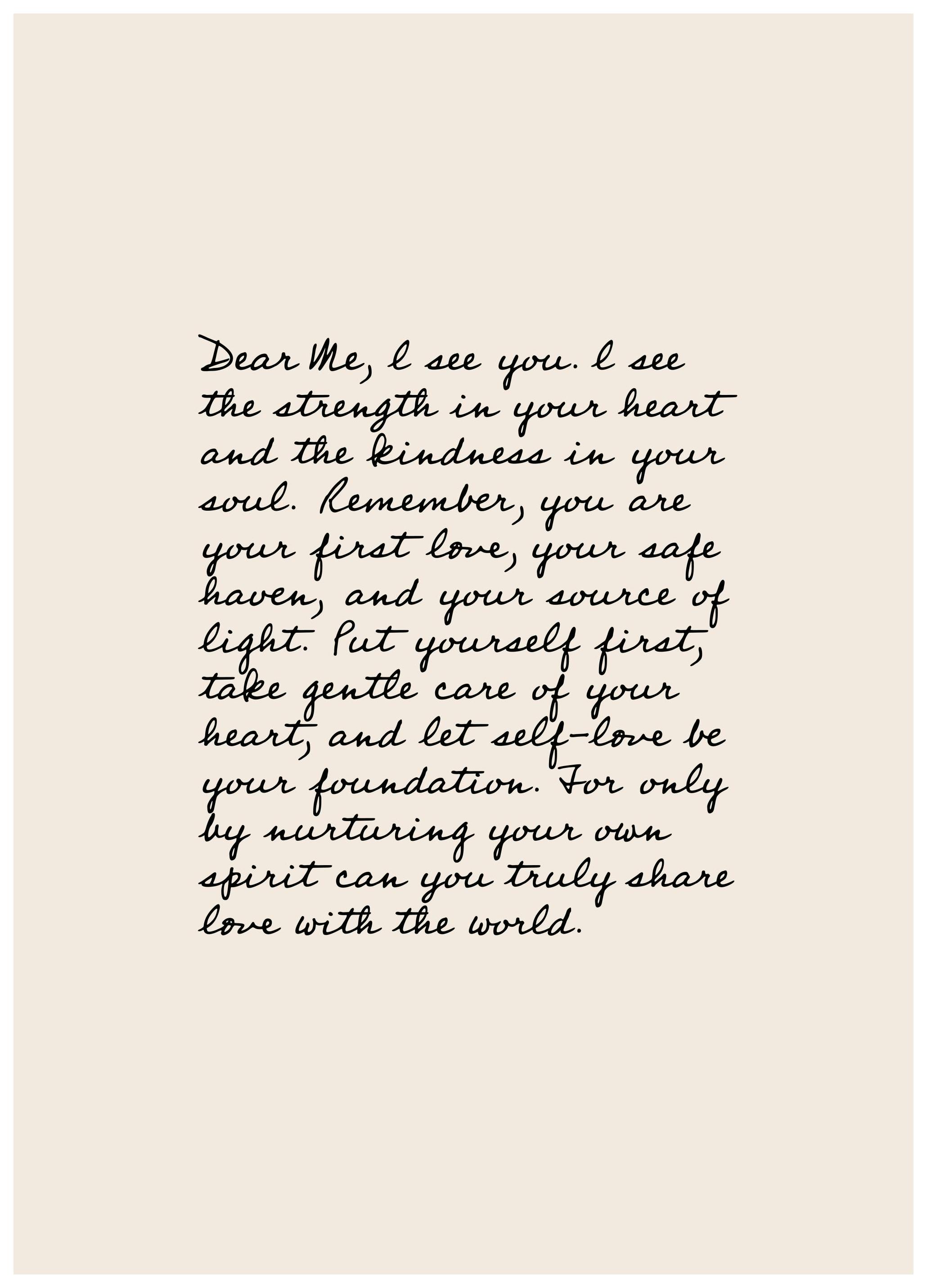 Liefdesbrief aan Mezelf Poster (21x30 cm) - Poster Store