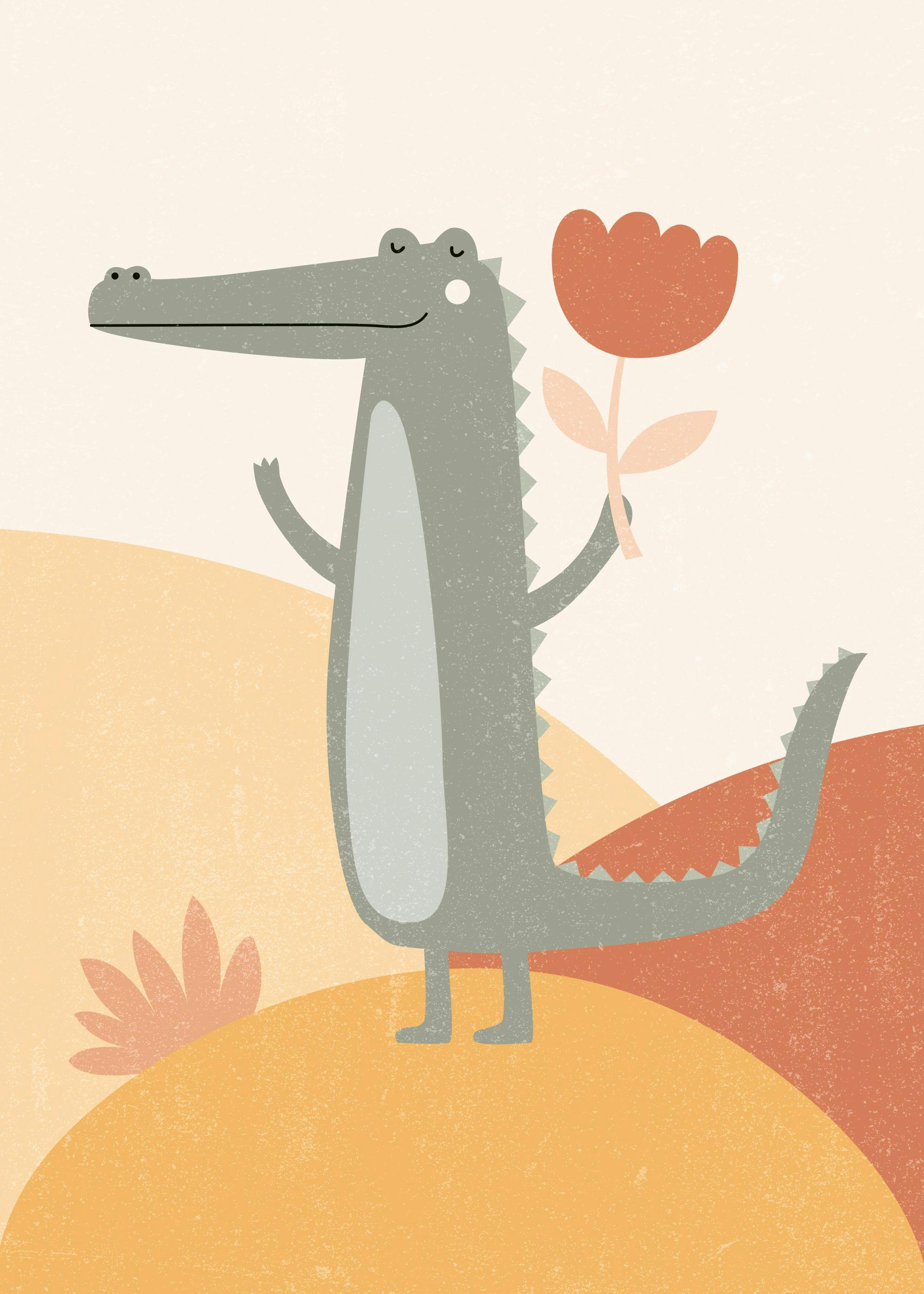Cheerful Crocodile Poster 0