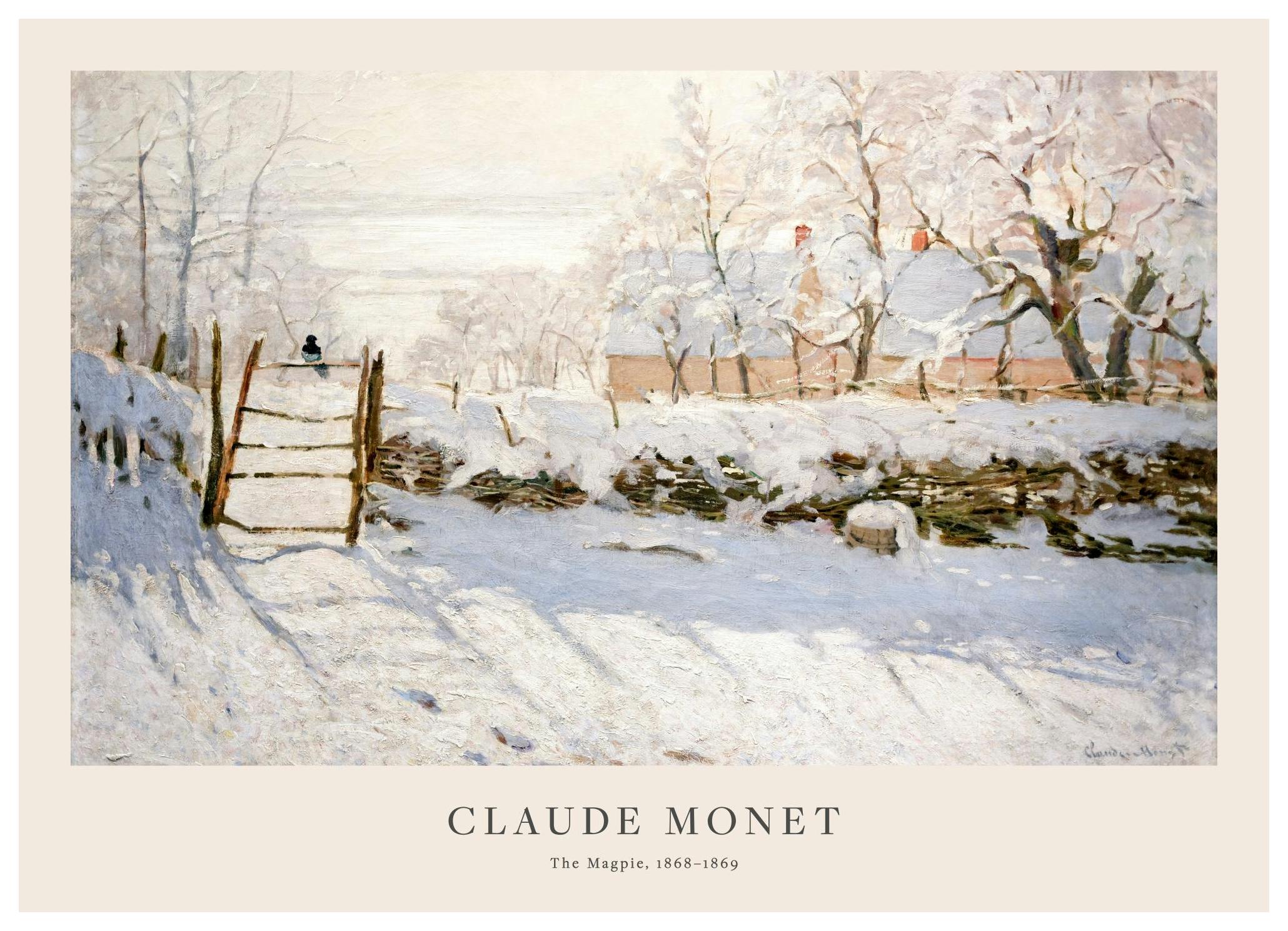 Prints Monet - The Magpie Poster (50x70 cm) - Poster Store