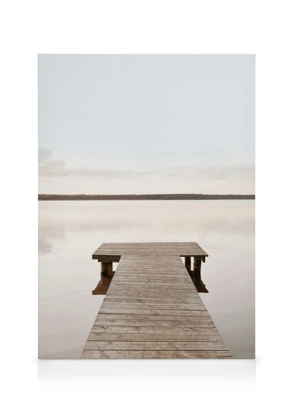 Pier in Meer Canvas (30x40 cm) - Poster Store