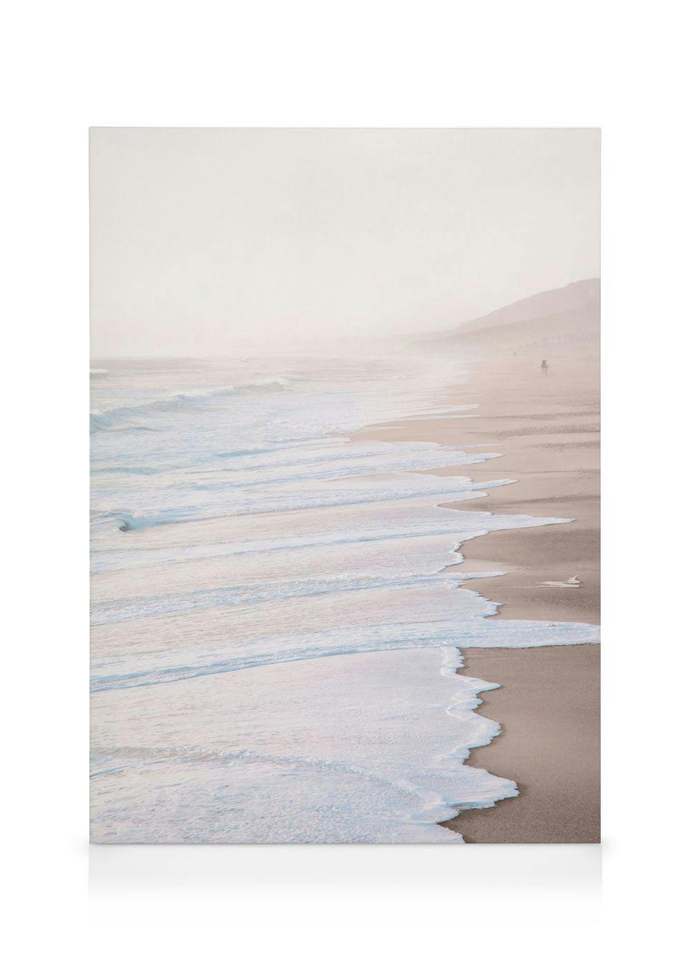 Strand van de Ochtendrust Canvas (50x70 cm - Fotolijst Zwart) - Poster Store
