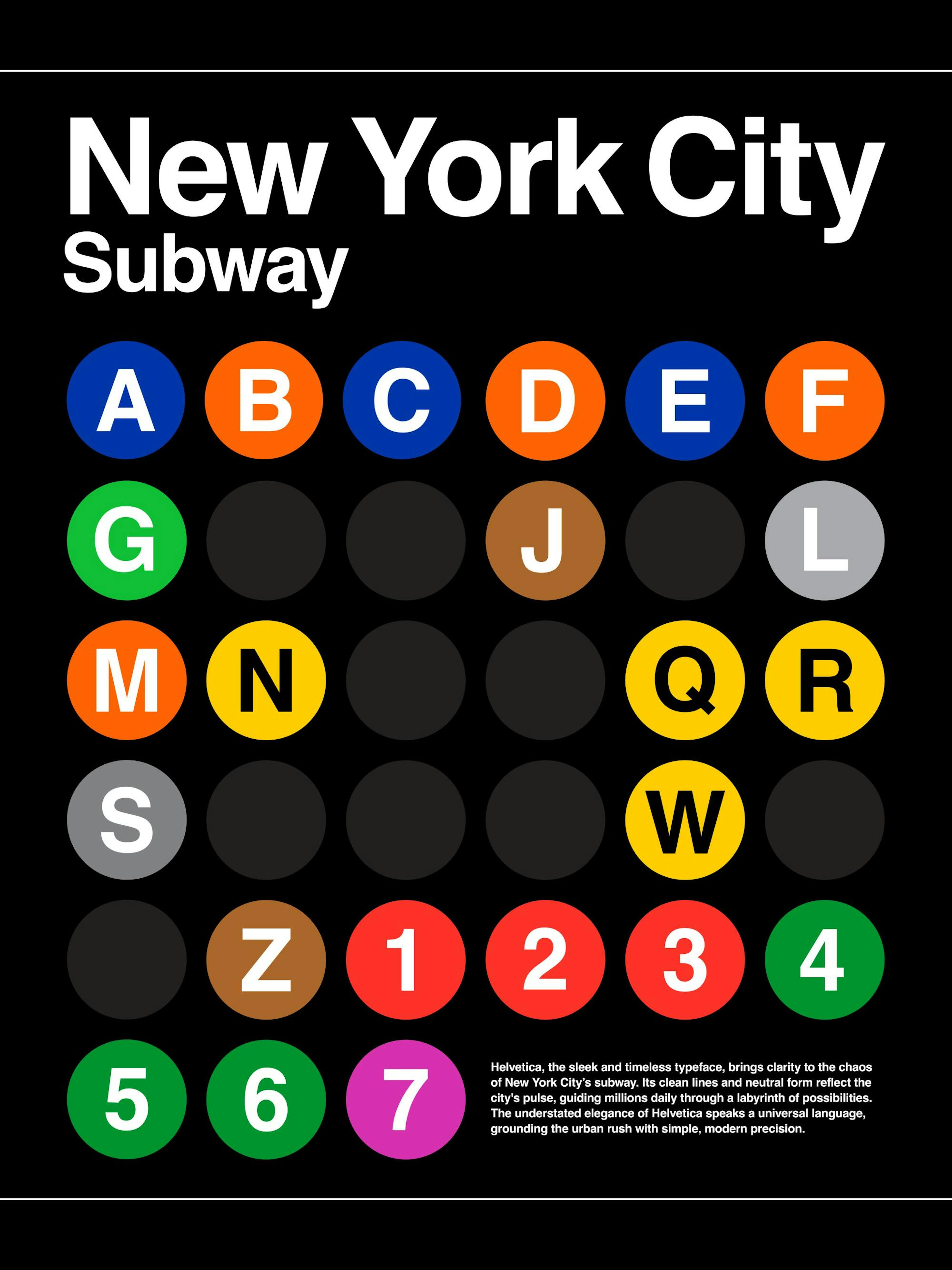 New York City Subway Poster thumbnail