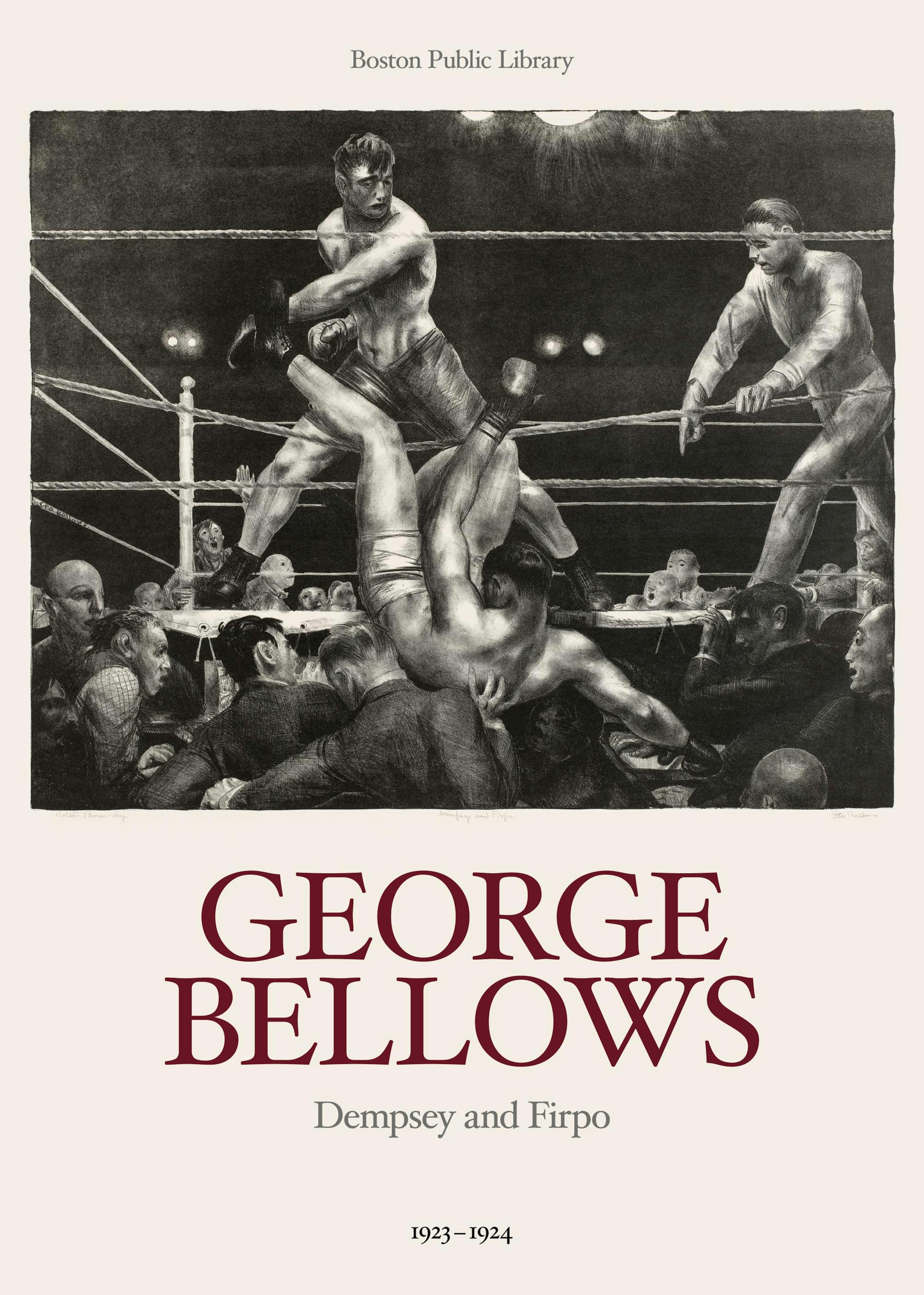 George Bellows - Dempsey and Firpo Plakát 0