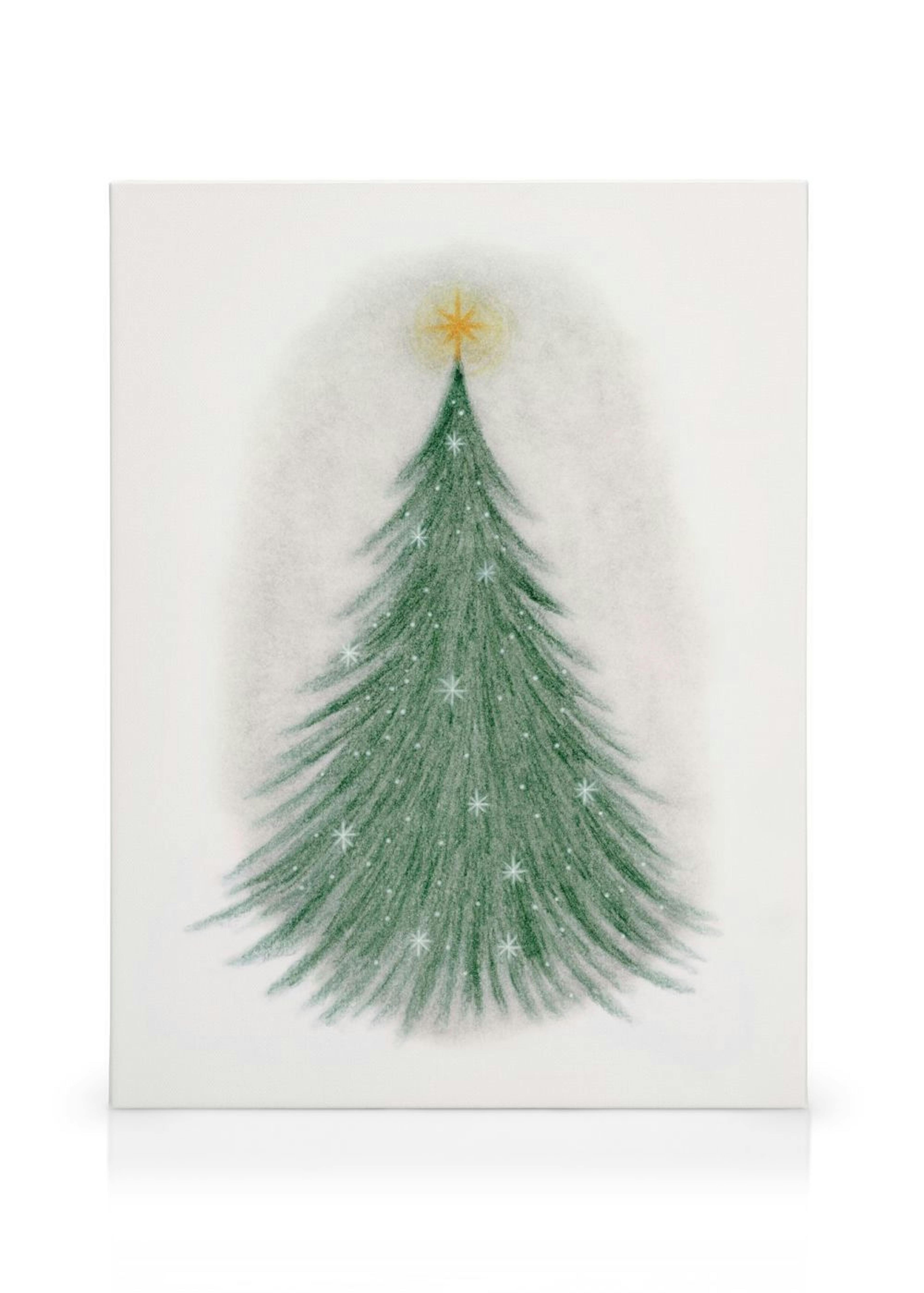 Funkelnder Weihnachtsbaum Leinwandbild thumbnail