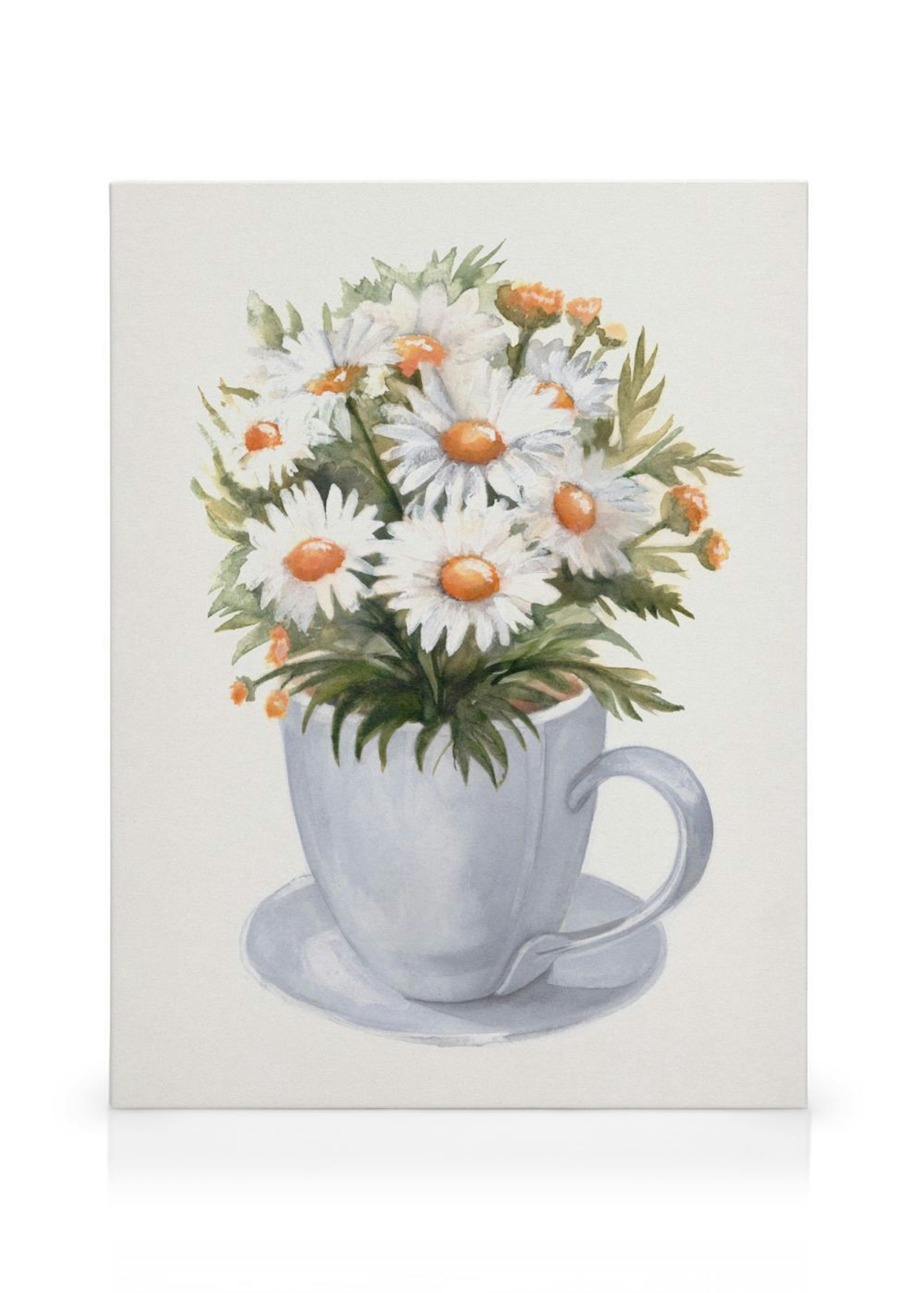 Cup of Daisies Canvas print thumbnail