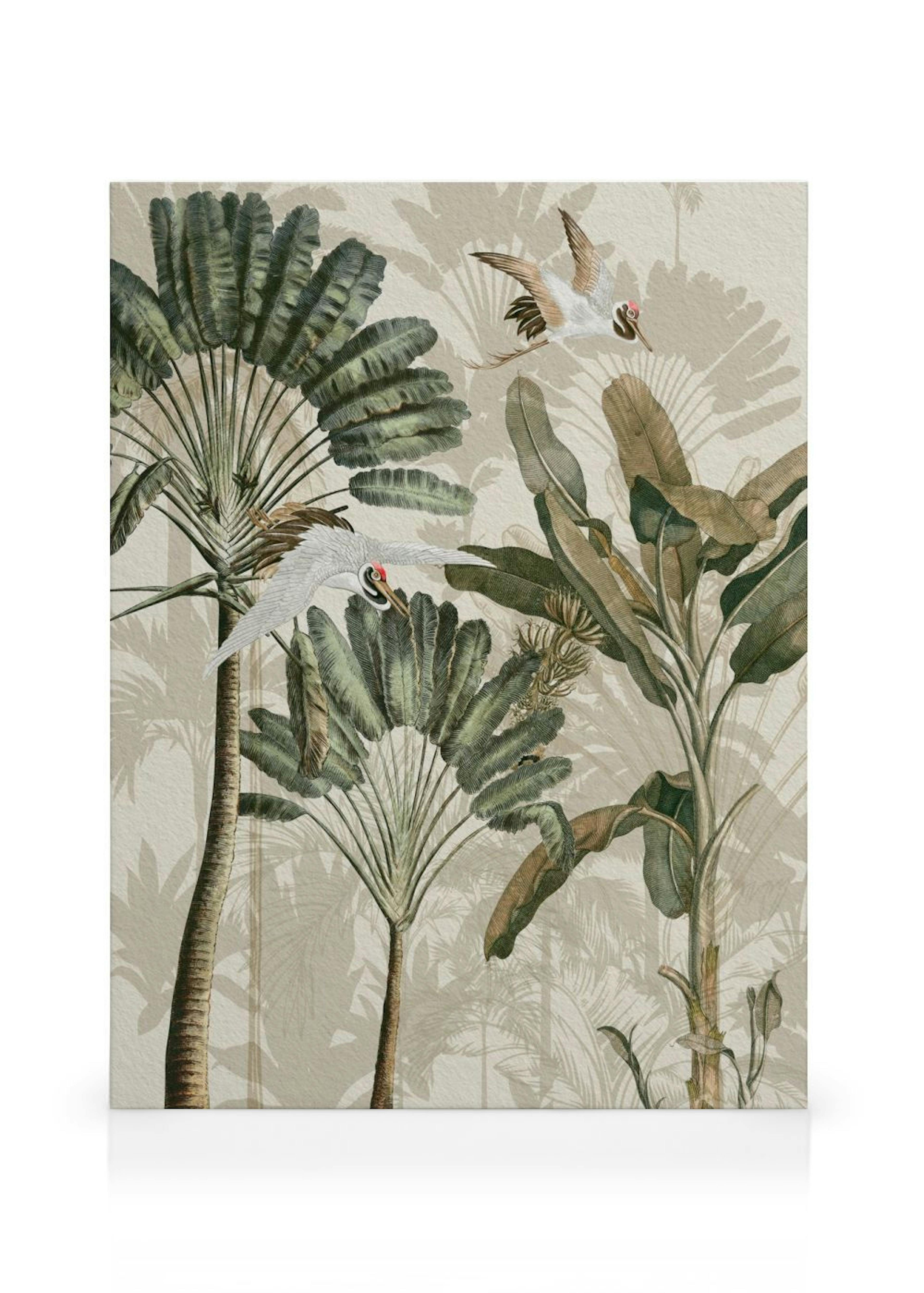Cranes in the Rainforest Canvas print thumbnail