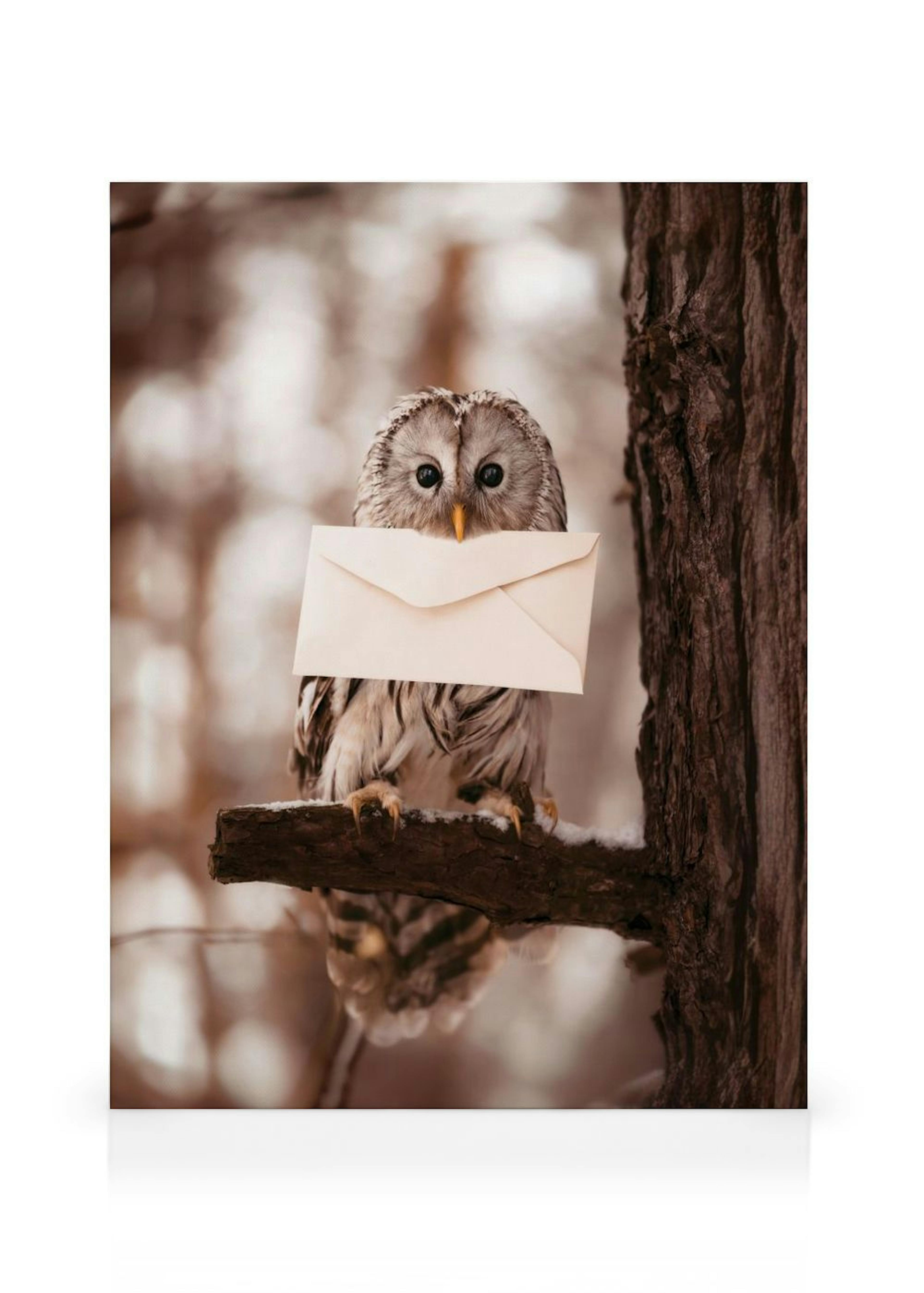 Letter Owl Canvas Print thumbnail