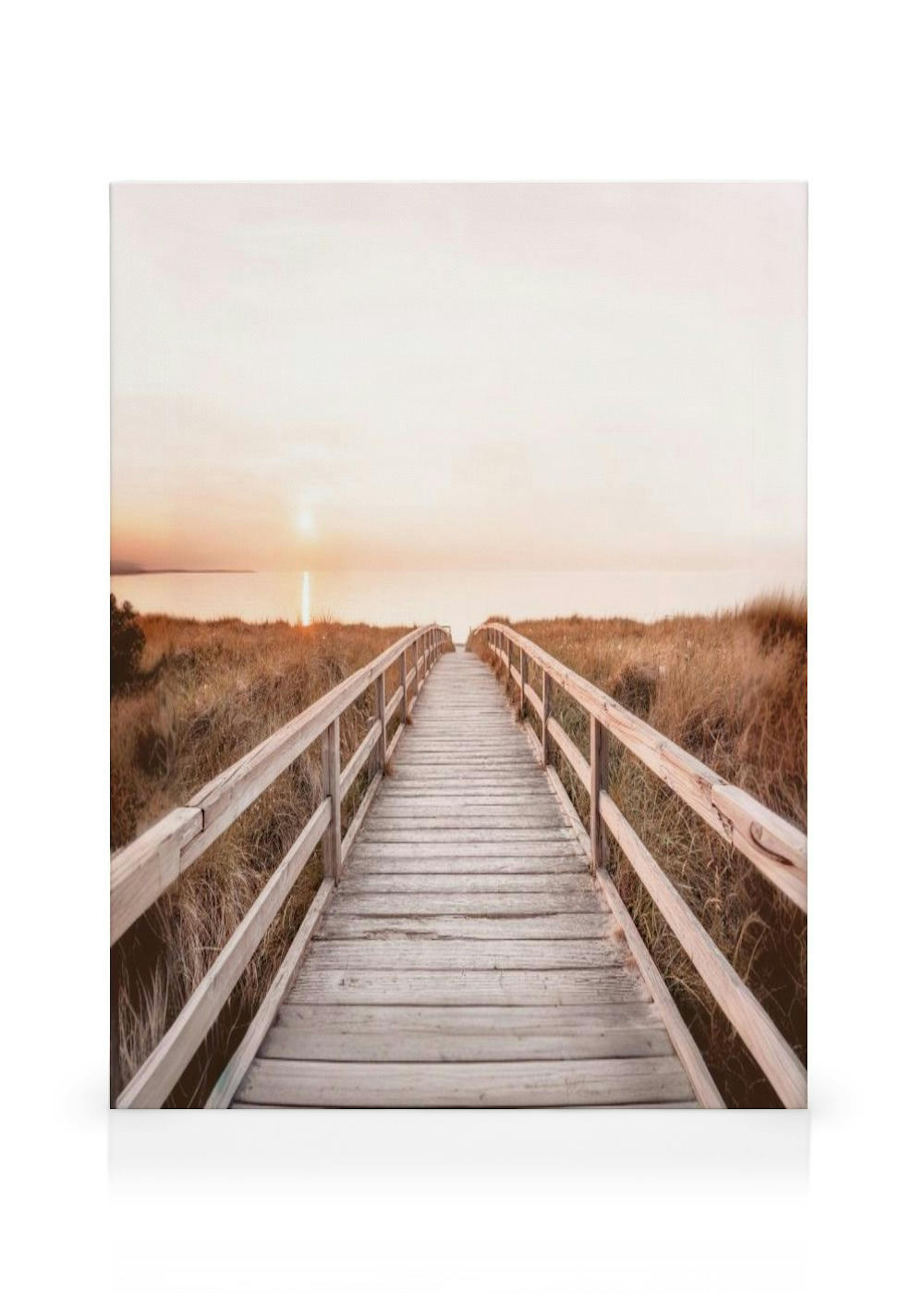 Sti mot solnedgang Lerretsbilde thumbnail