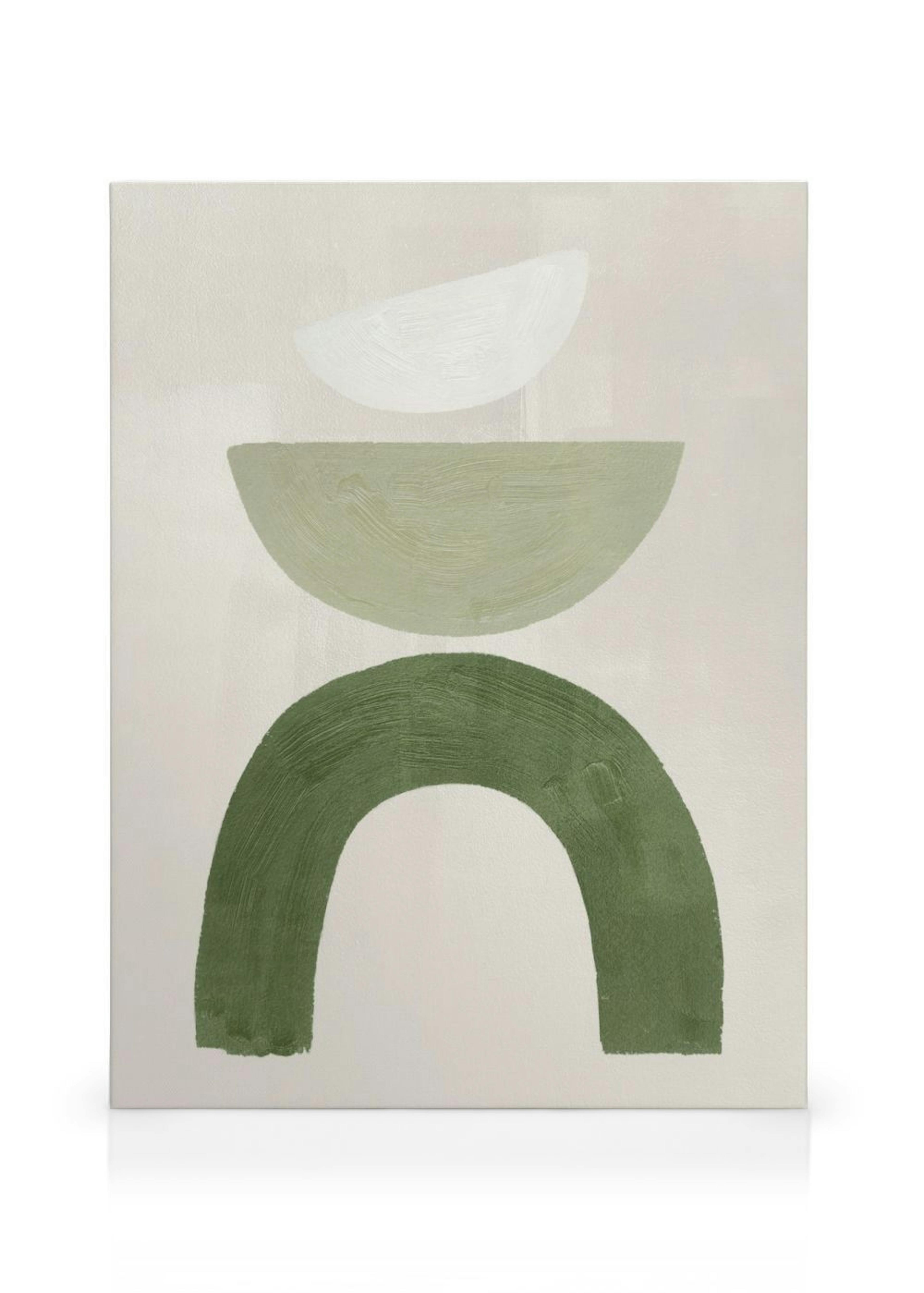Green Graphic Shapes No1 Canvas print thumbnail