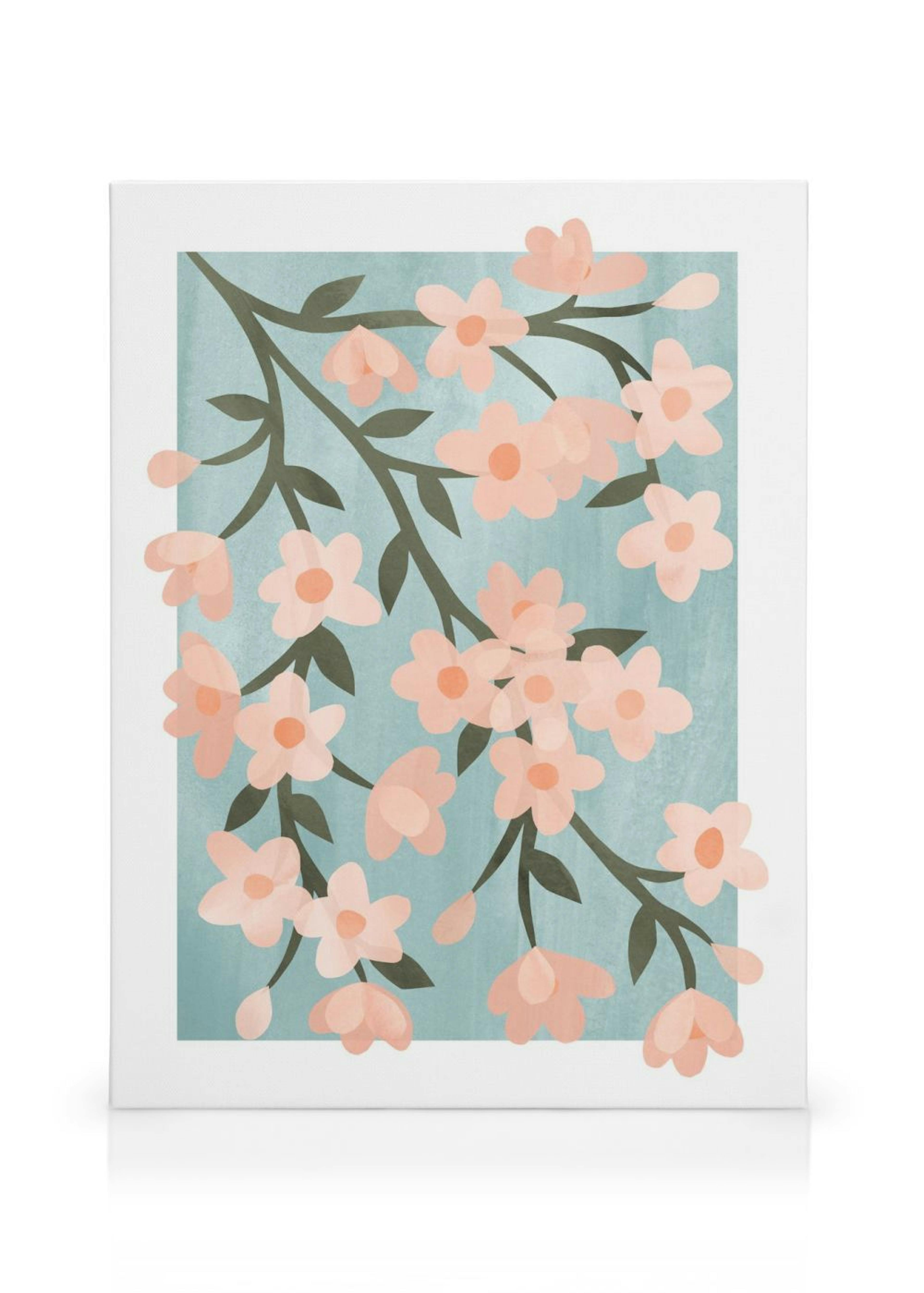 Abstrakt Kirsebærblomst Lerretsbilde thumbnail