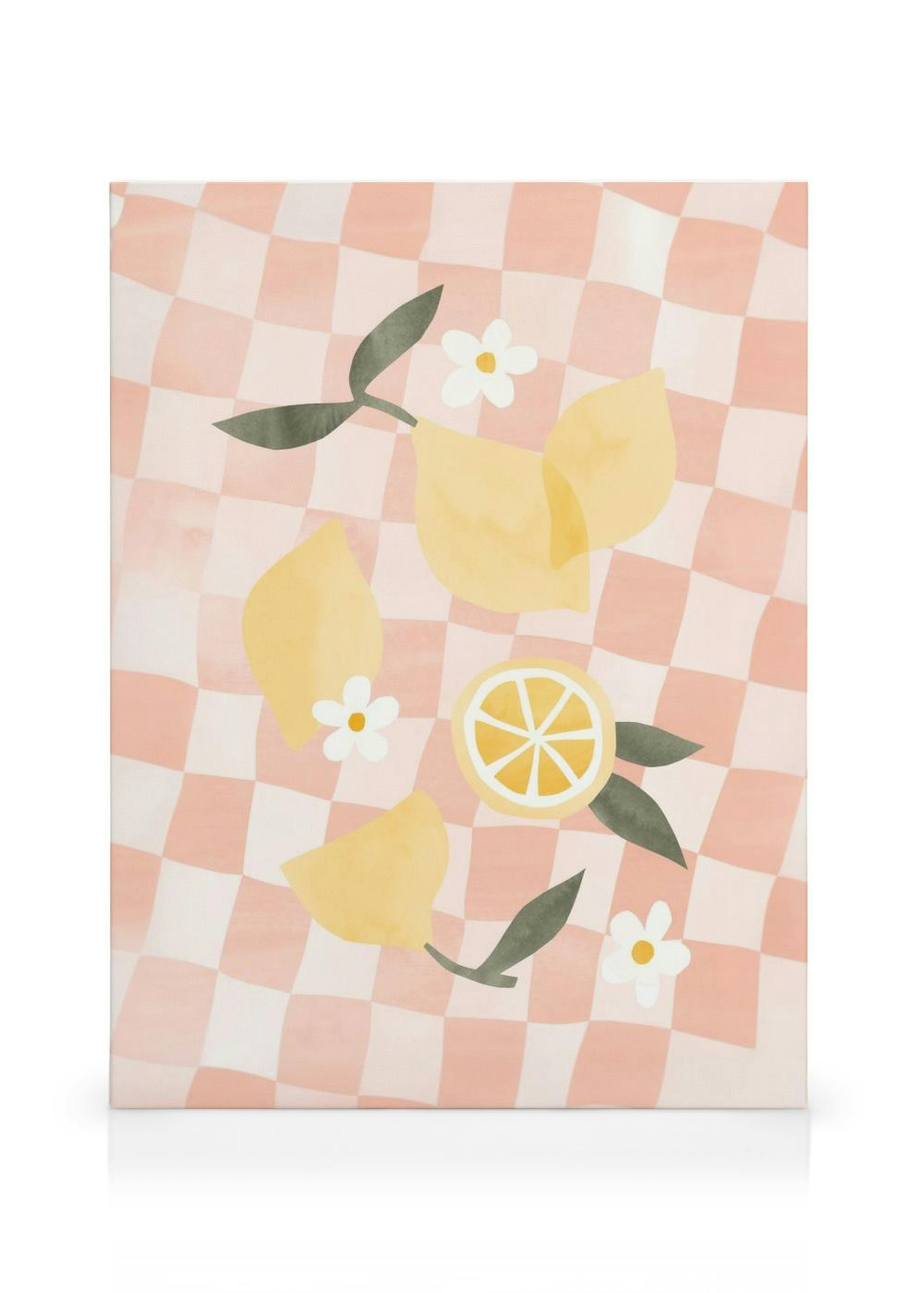 Abstract Lemon Picnic Canvas thumbnail